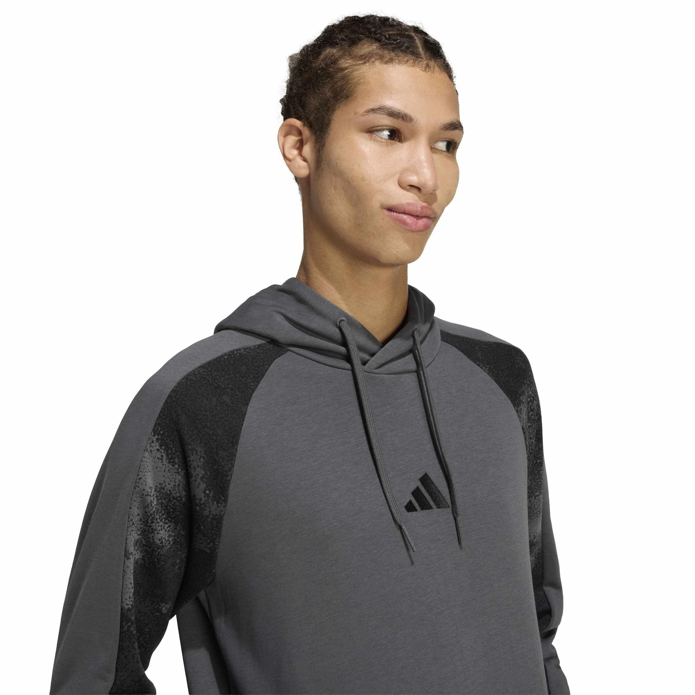 Grey Six/Multic - adidas - Men's Camo Print Over The Head Hoodie - 4