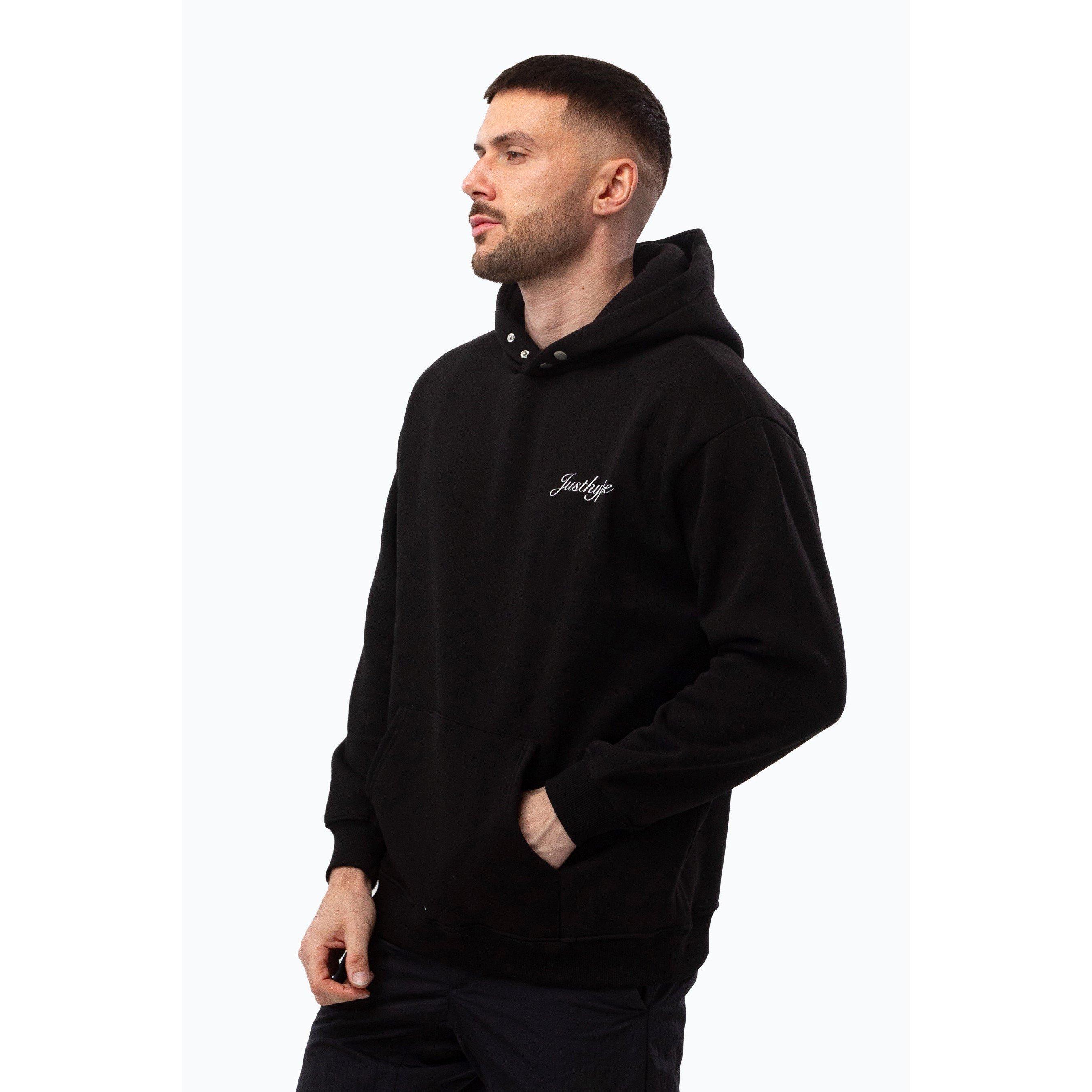 Black - Hype - Men's Oval Hoodie - 1