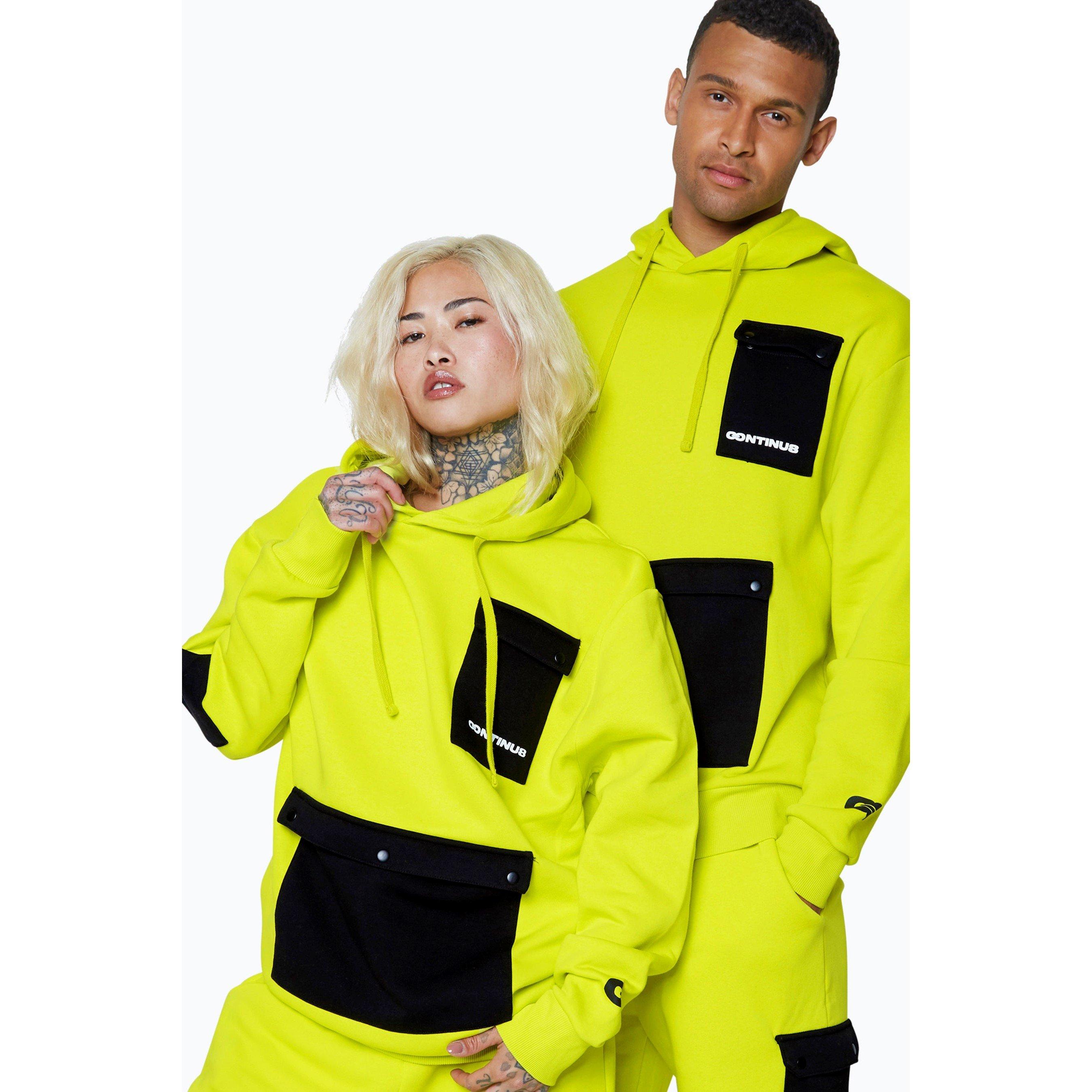 Yellow - Hype - Men's Cargo Pocket Hoodie - 1