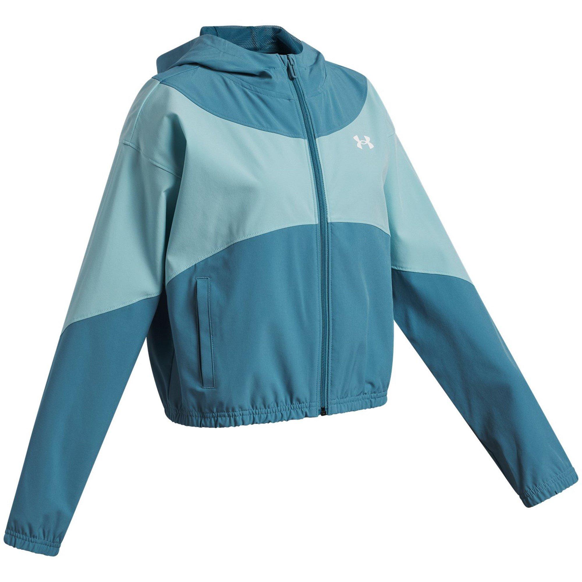 Blauw/Wit - Under Armour - Kids' Woven Pull Over Hoodie - 3