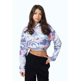 Hype Kids' Flower Cropped Hoodie
