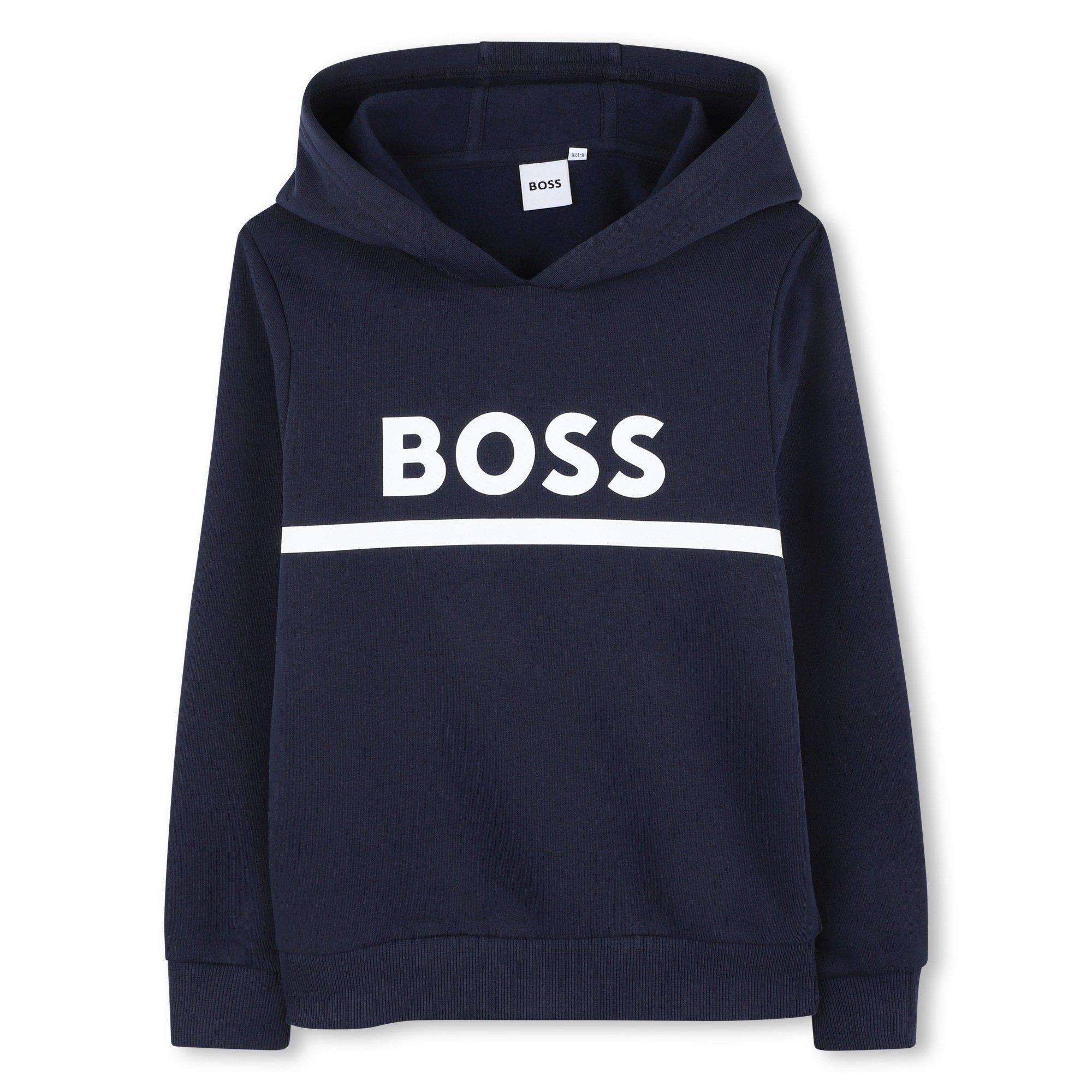 Boss Kids' Pull Over Hoodie - Navy - Size 16Y