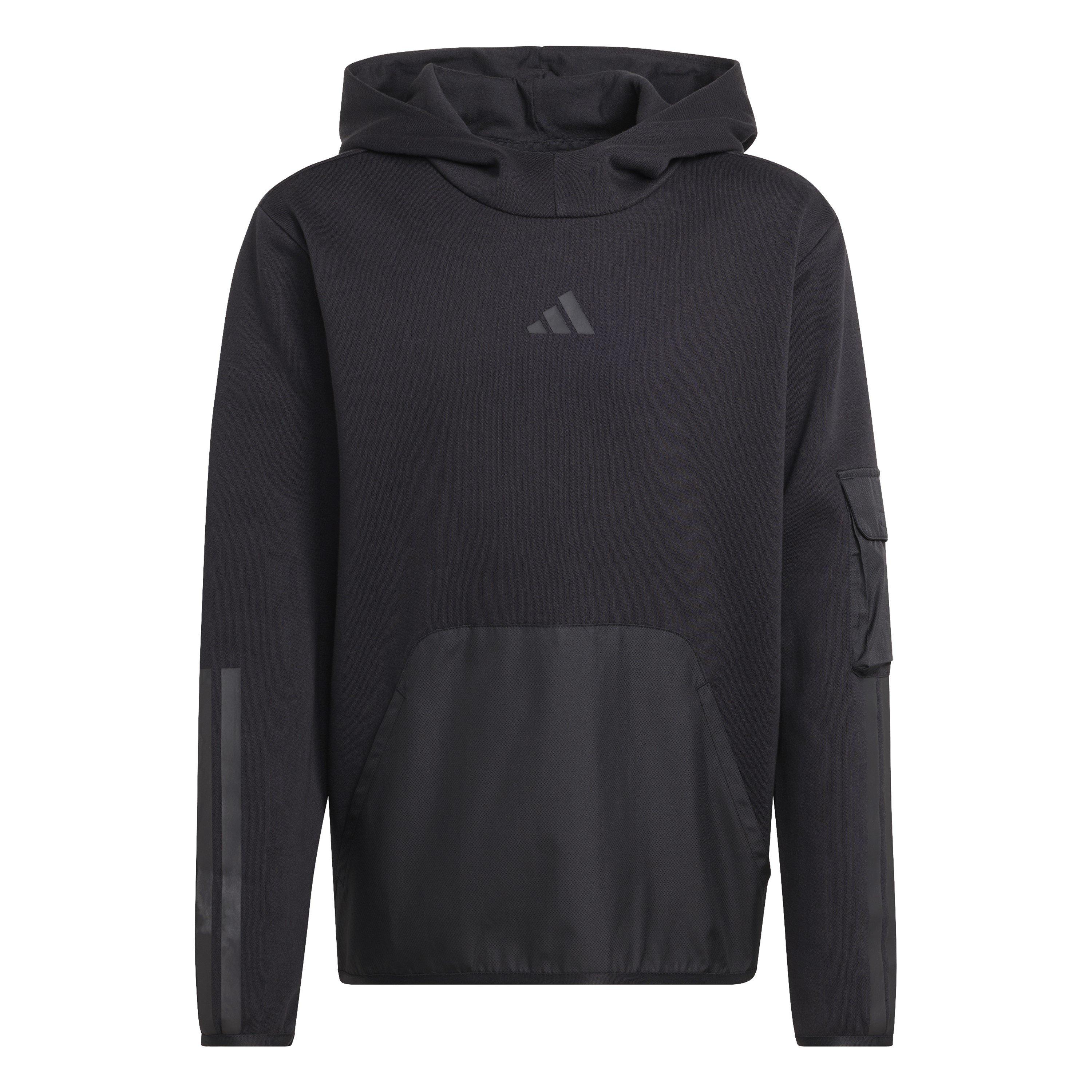 Adidas Boys Utility Fleece Hoodie Juniors - Black - 11-12 Years