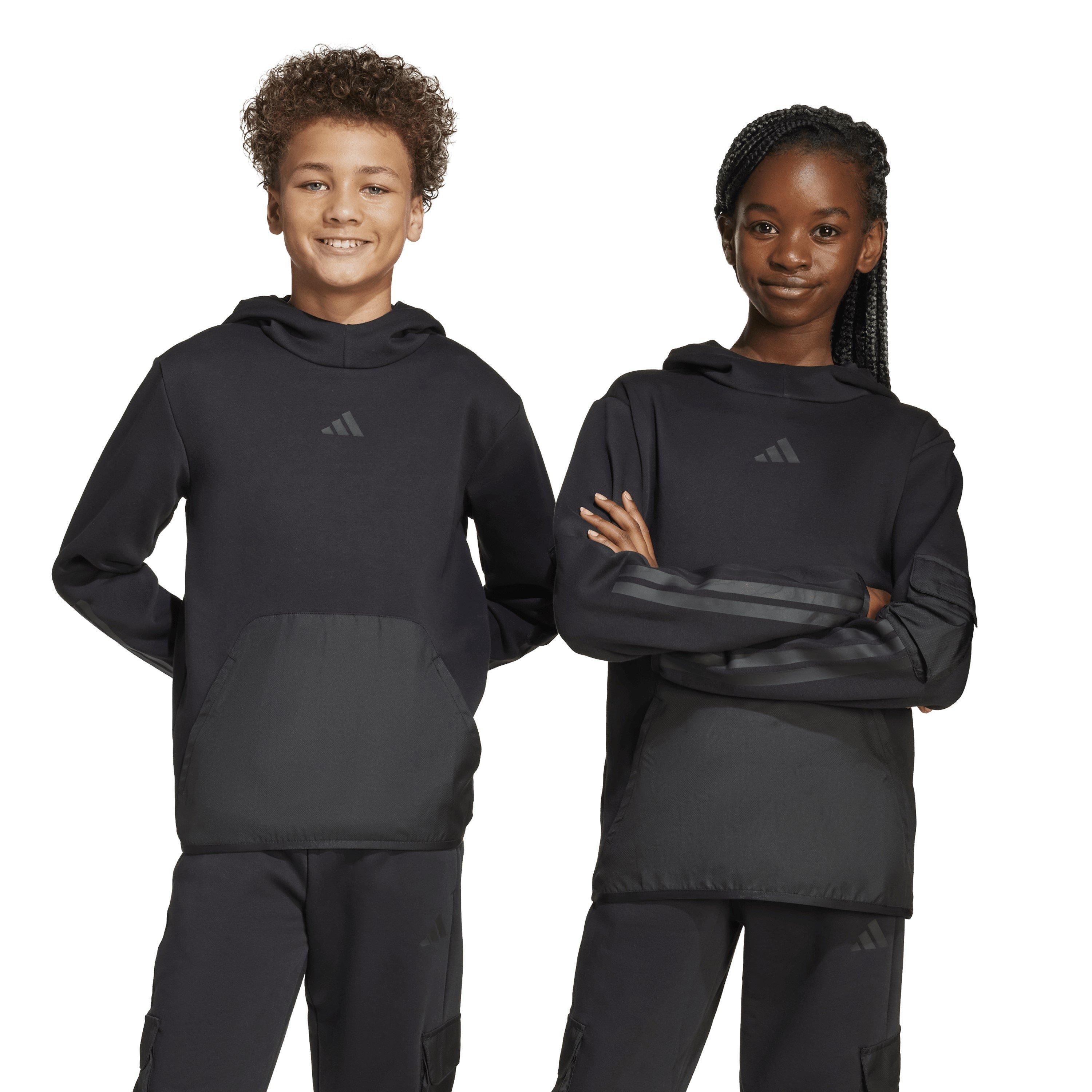Zwart - adidas - Utility Fleece Hoodie Juniors - 2