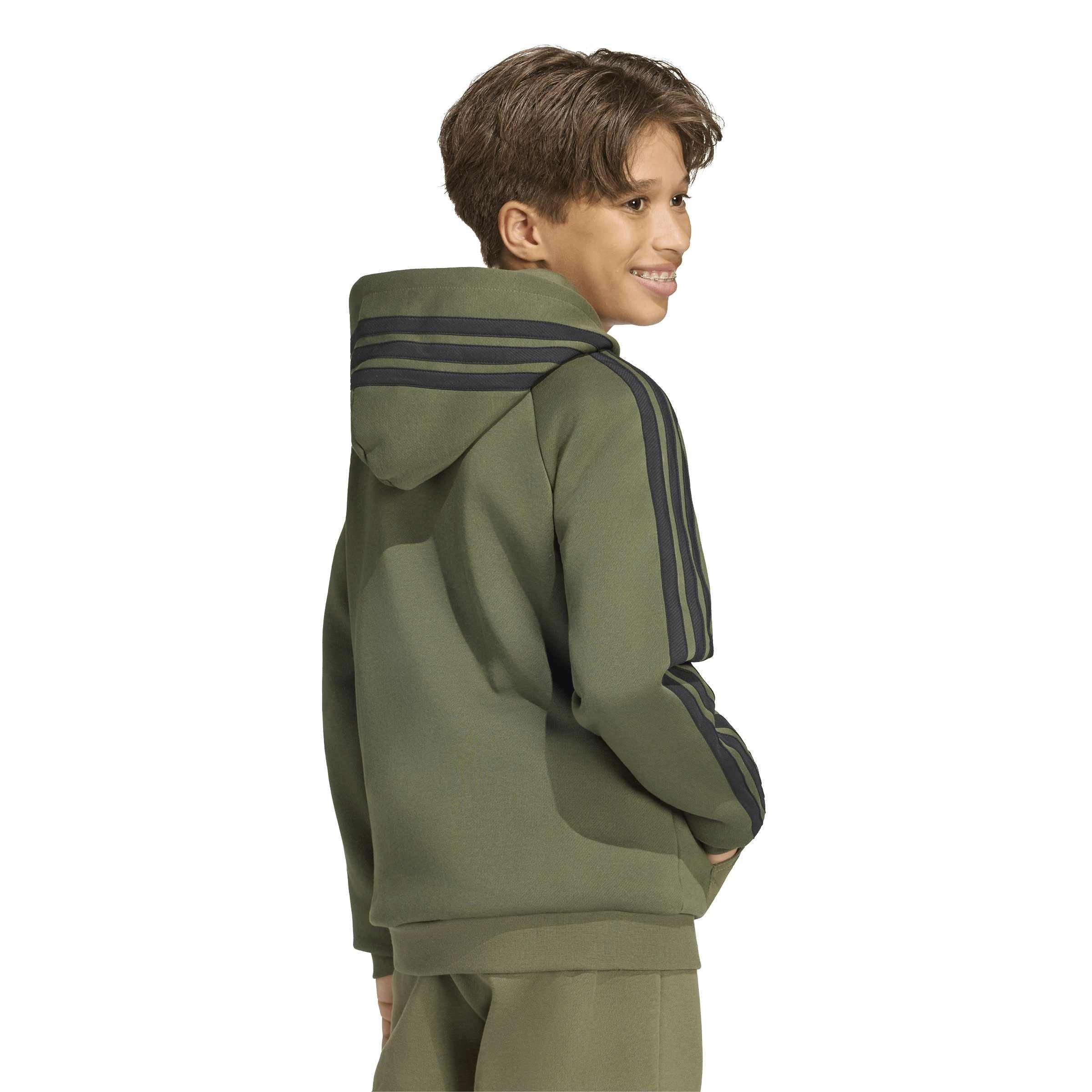 Khaki - adidas - Utility Fleece Hoodie Juniors - 5