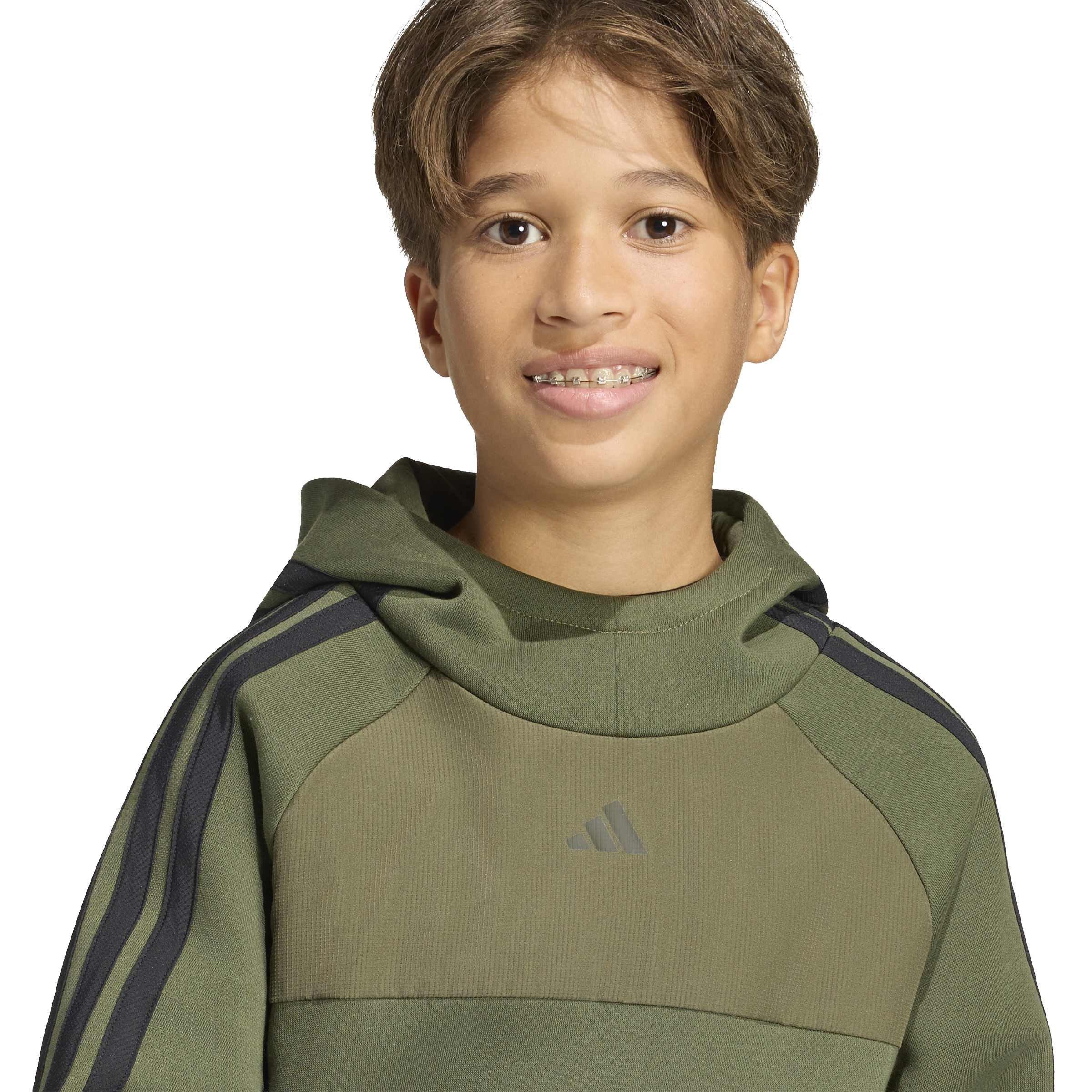 Khaki - adidas - Utility Fleece Hoodie Juniors - 8
