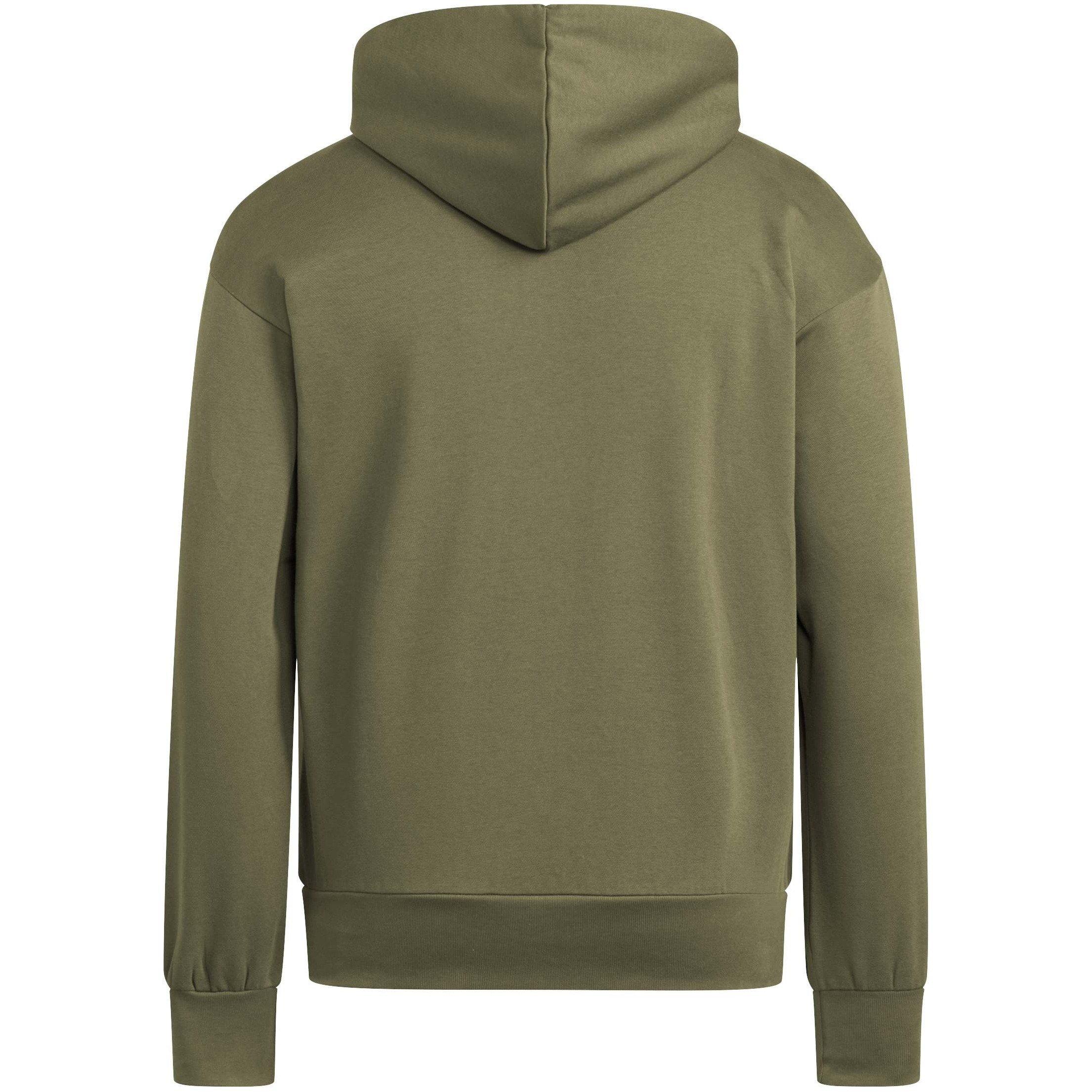 Olive Strata - adidas - Essentials Feelcozy Fleece Hoodie Mens - 2