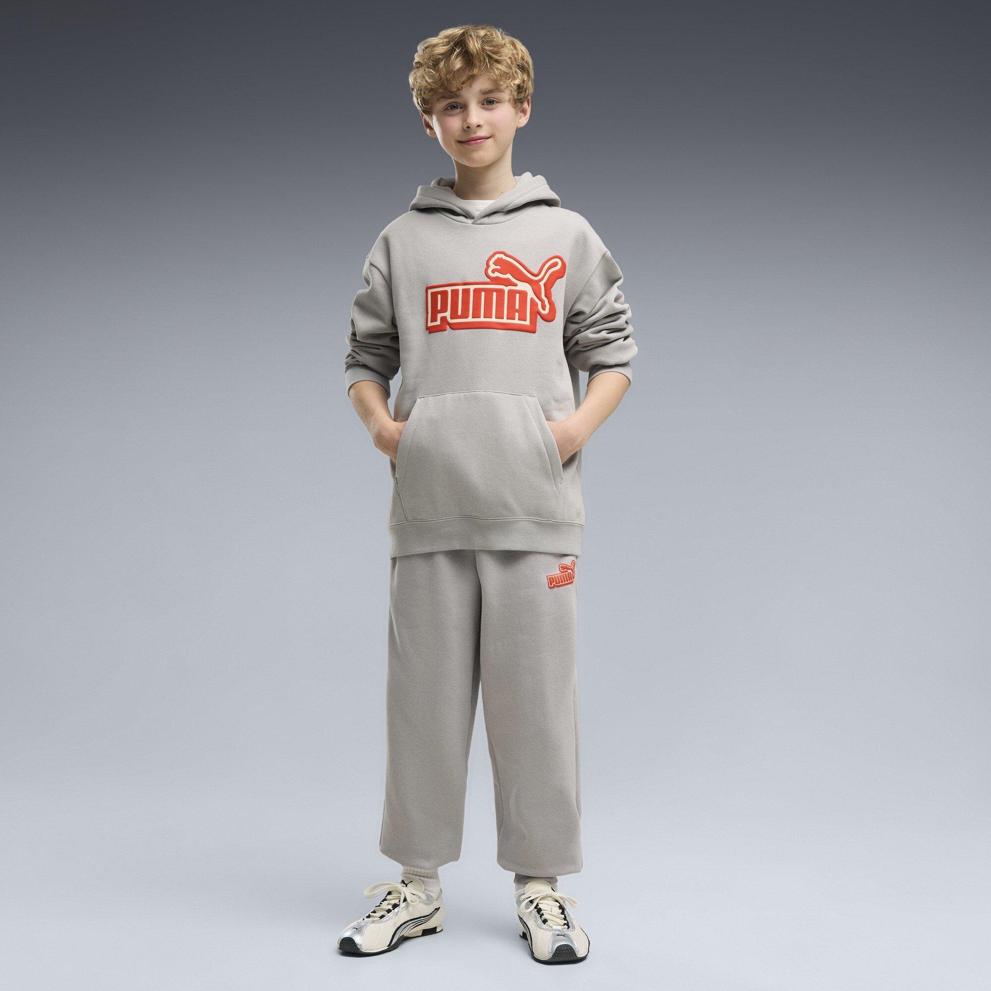 Grey - Puma - Puma Lab Logo Hoodie Jn64 - 5