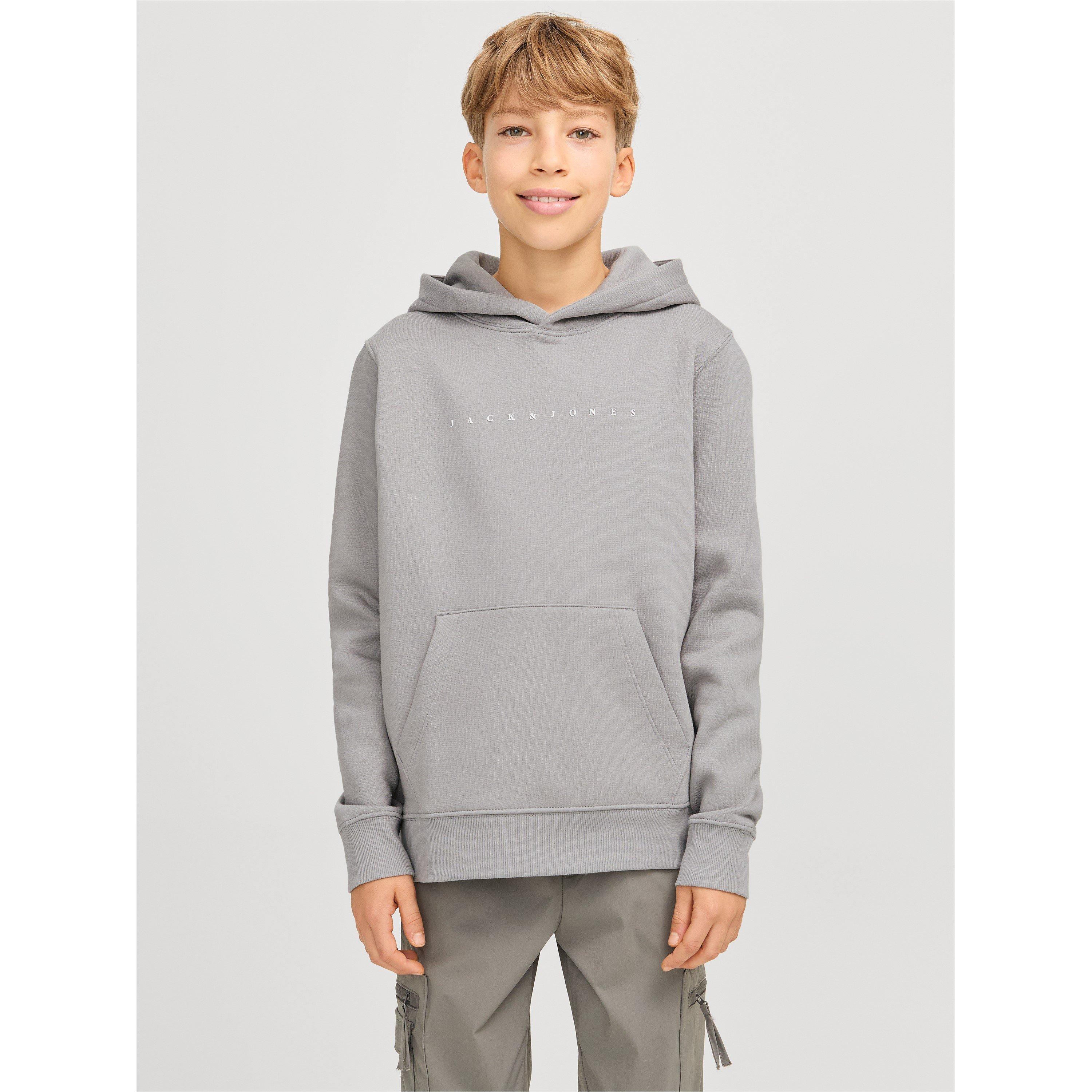 Jack And Jones Boys Star Hoodie - Ultimate Grey - 9-10 (M)
