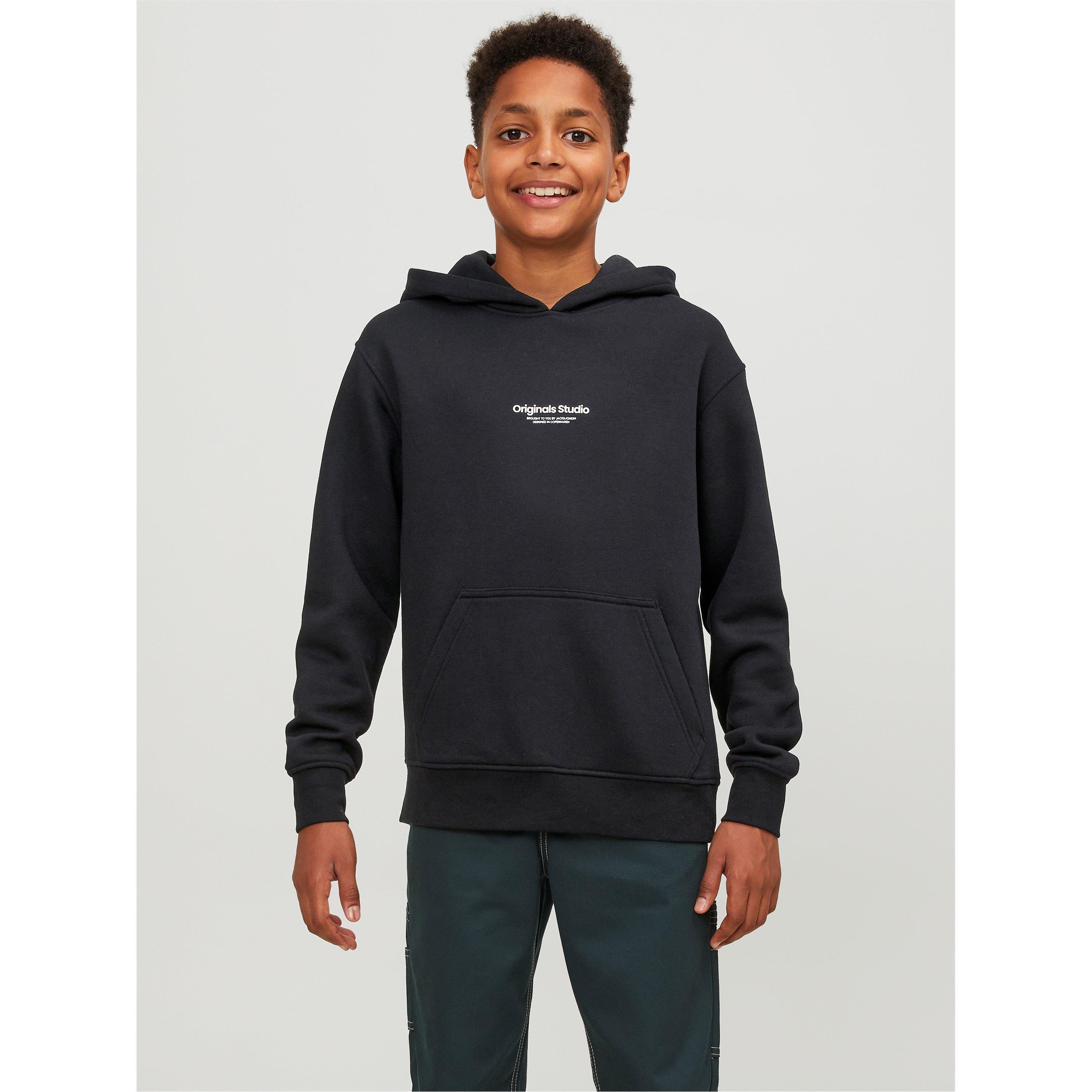 Jack And Jones Boys Vester Hoodie - Black - 5-6 (XS)