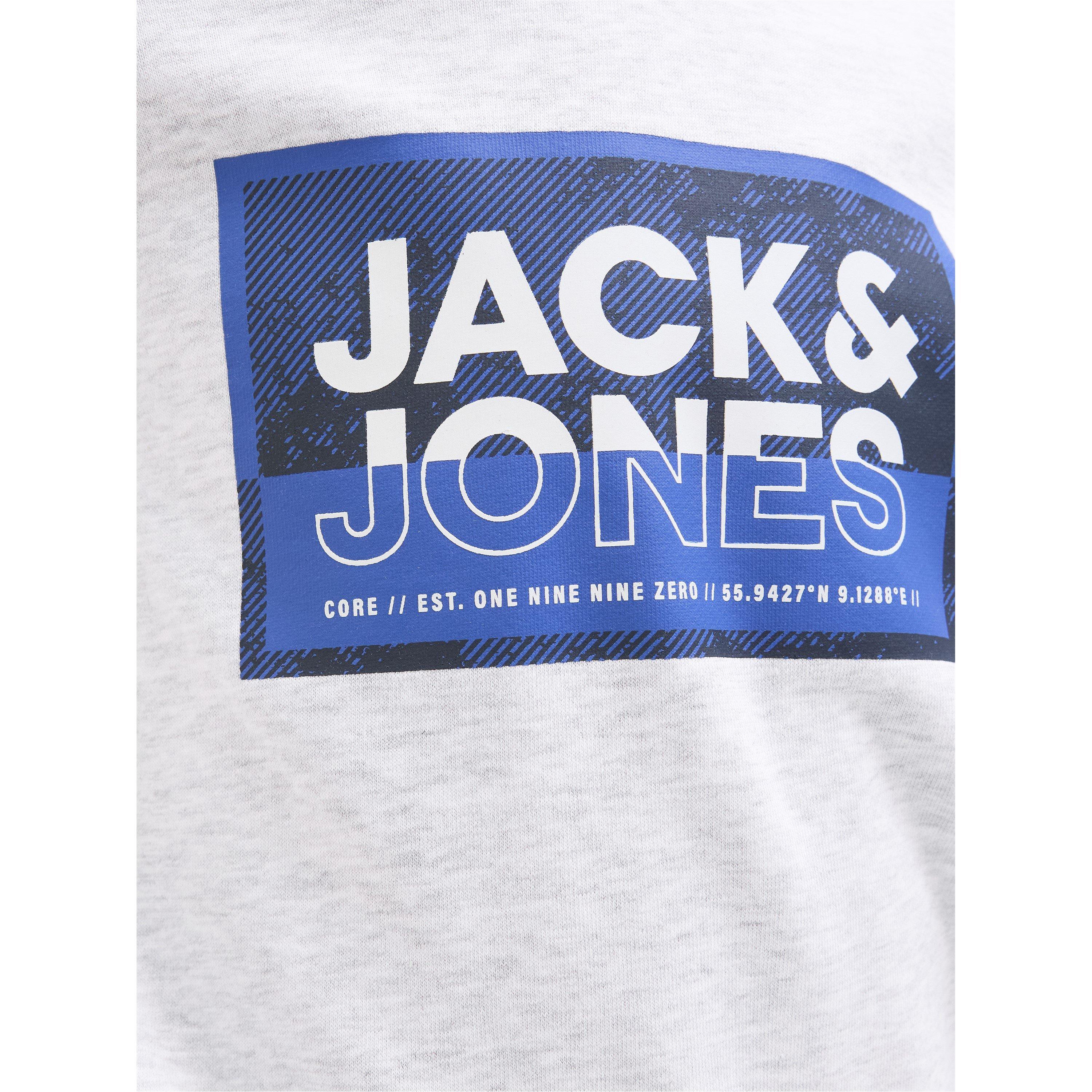 White Melange - Jack and Jones - Logan Hoodie - 3