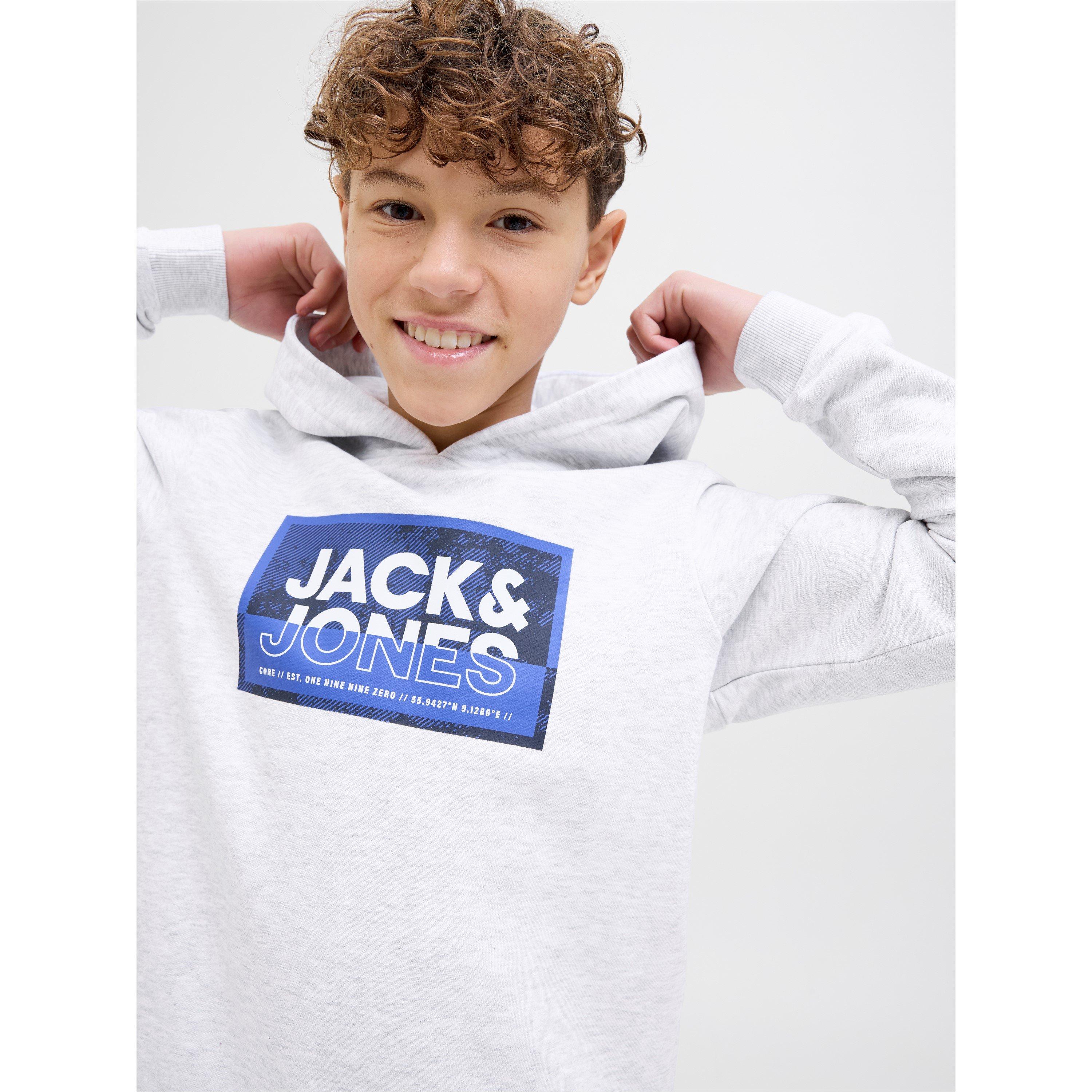 White Melange - Jack and Jones - Logan Hoodie - 5