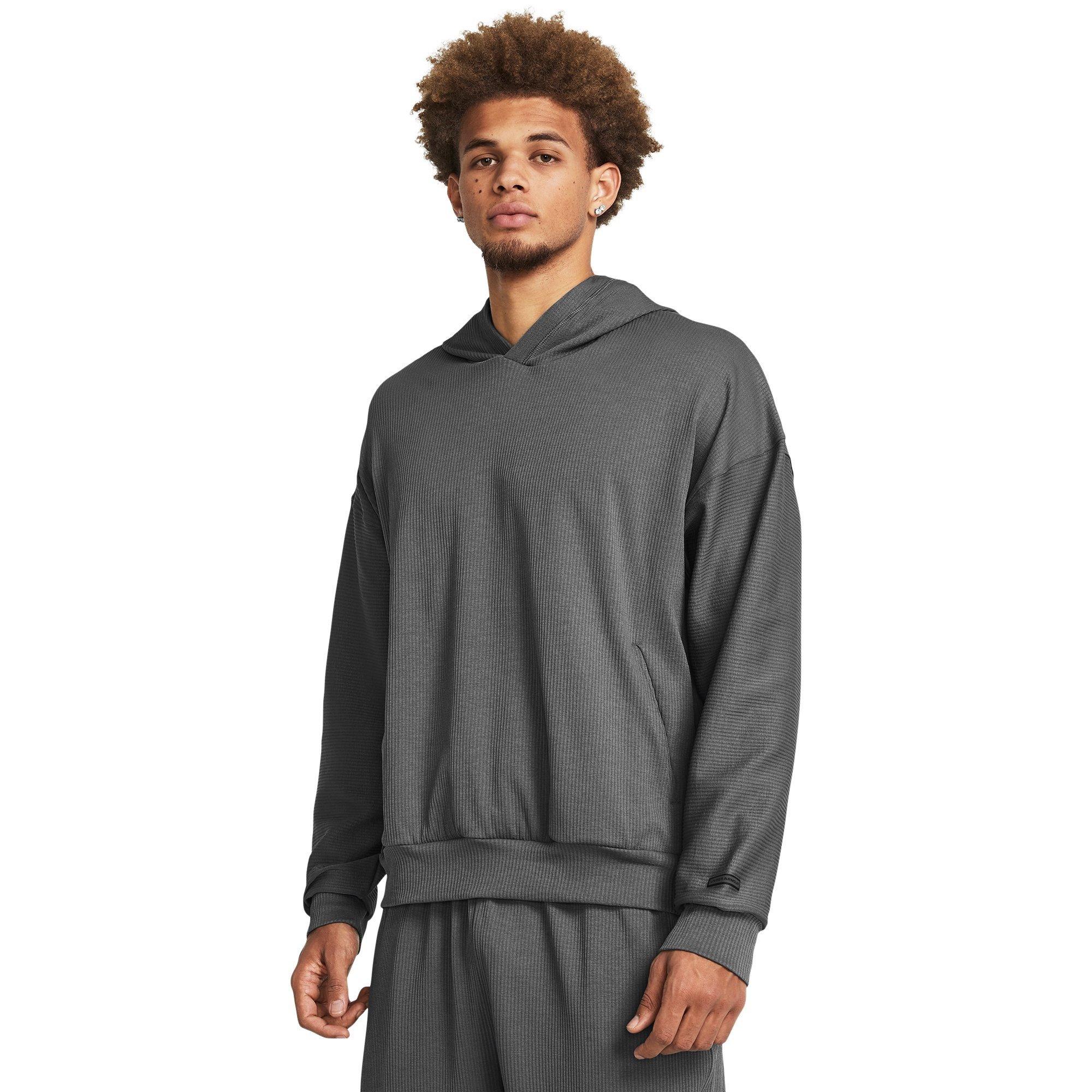Grå - Under Armour - Men's Rib Hoodie - 3