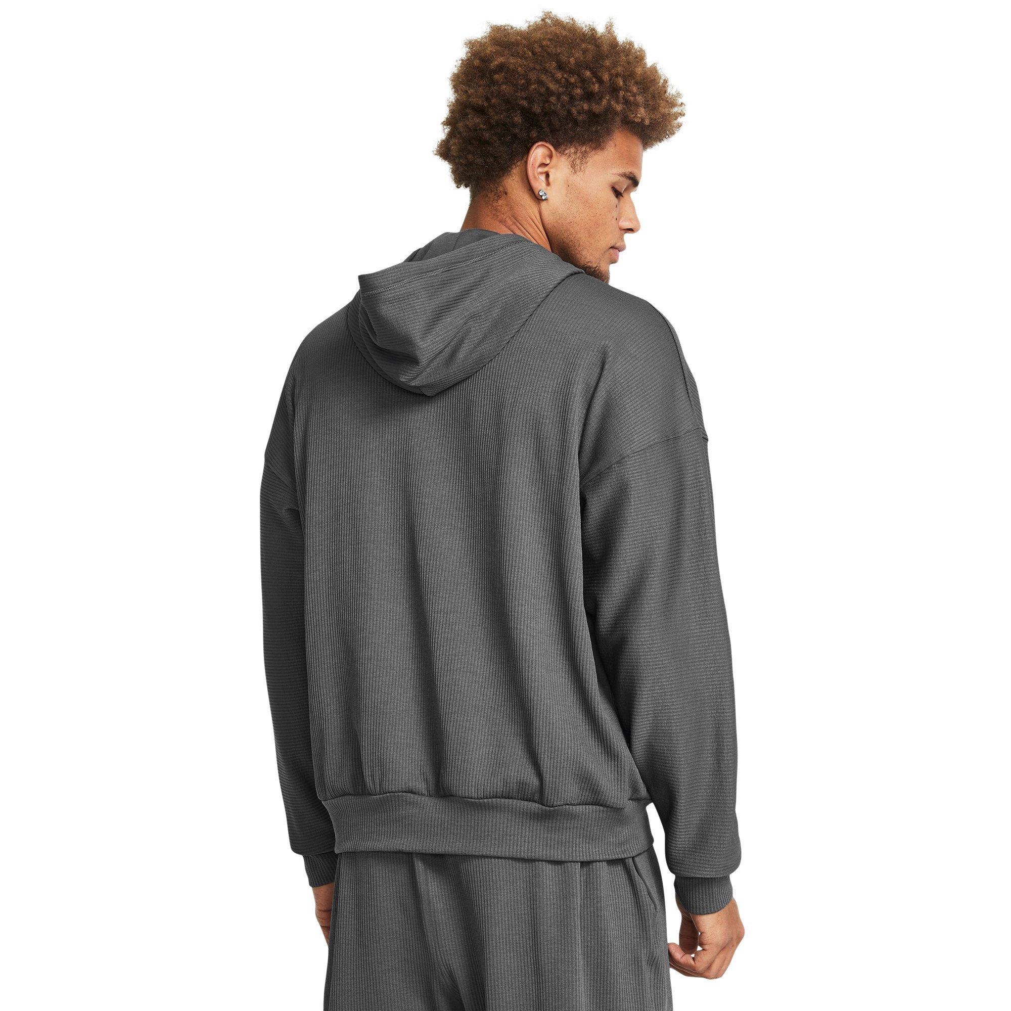 Grå - Under Armour - Men's Rib Hoodie - 4