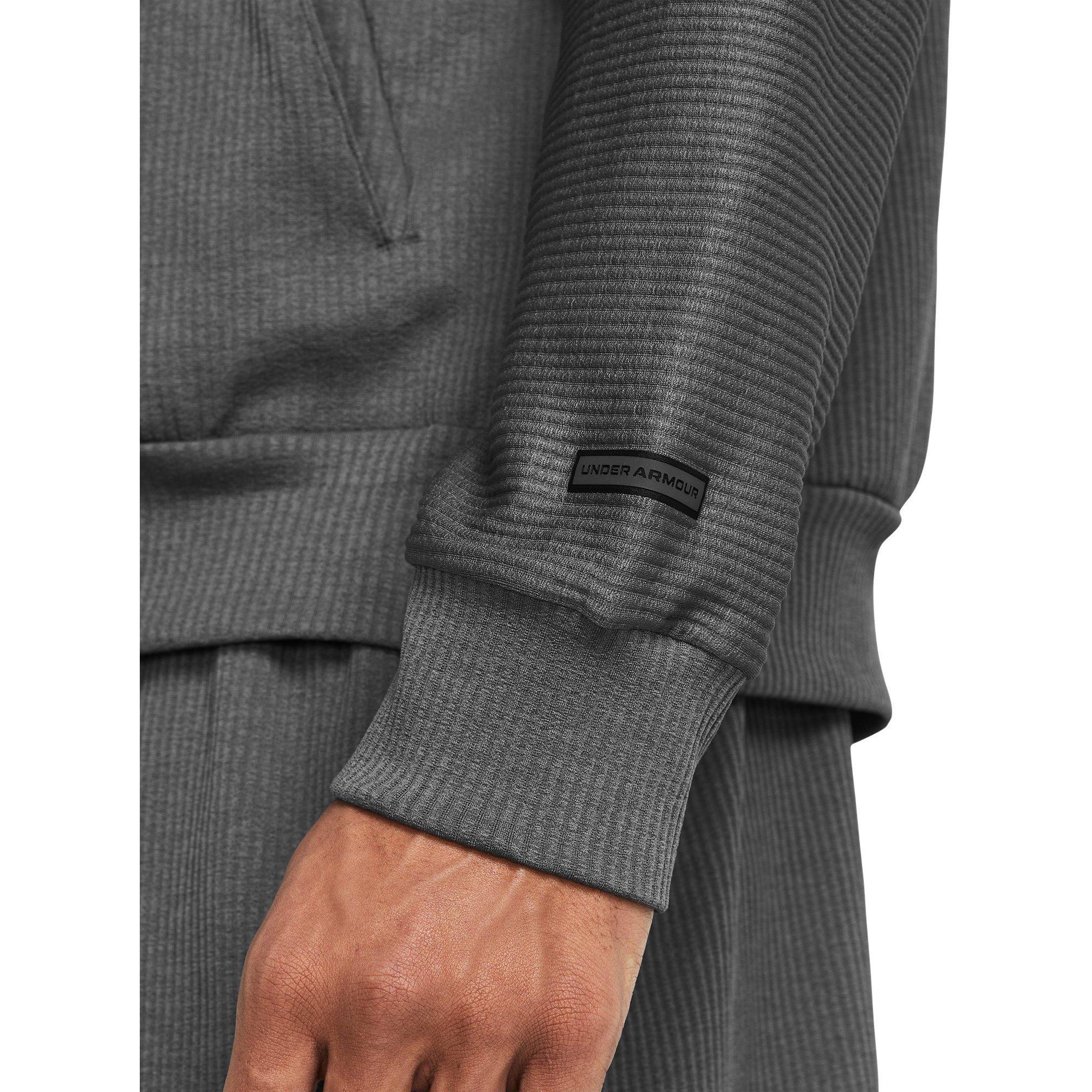 Grå - Under Armour - Men's Rib Hoodie - 5