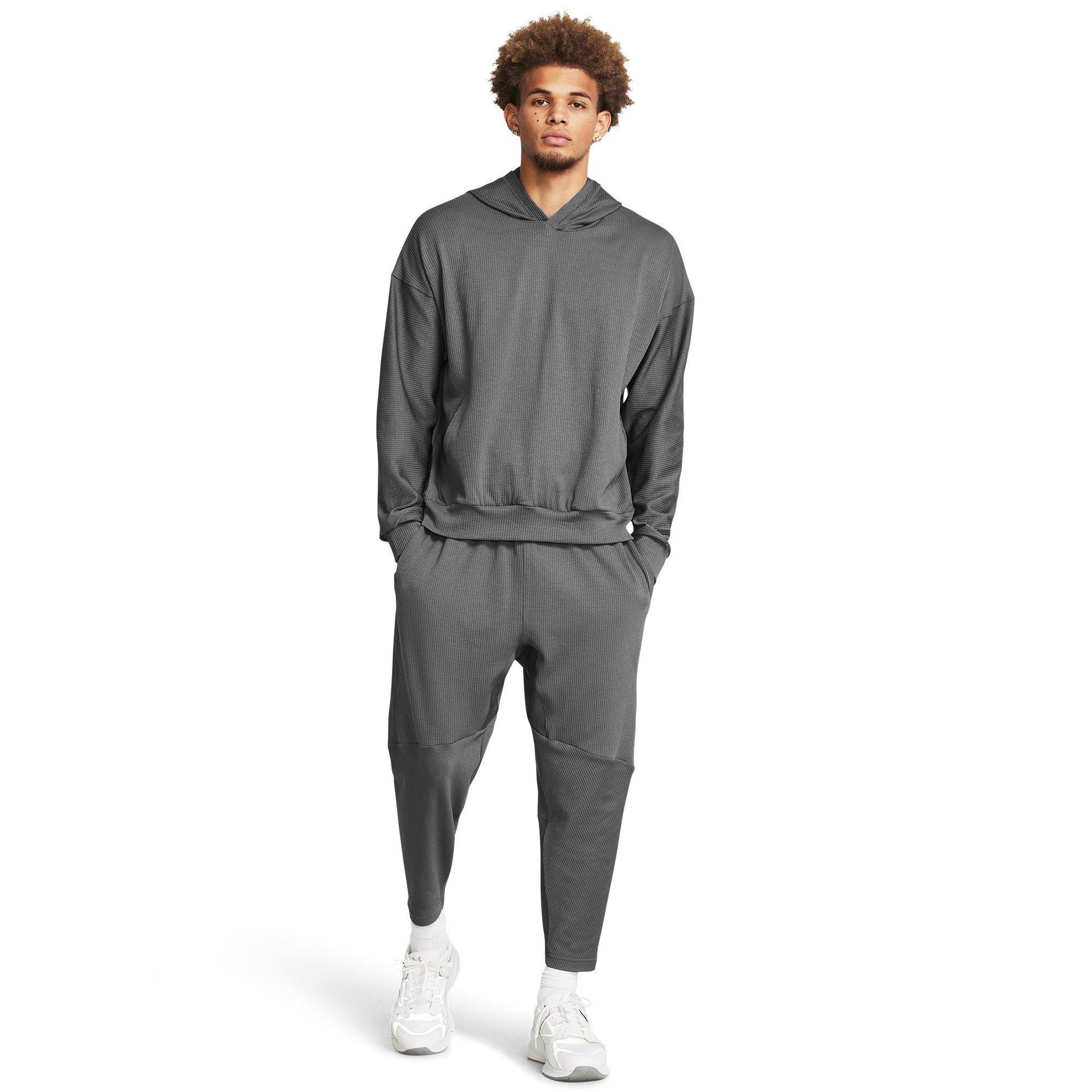 Grå - Under Armour - Men's Rib Hoodie - 6
