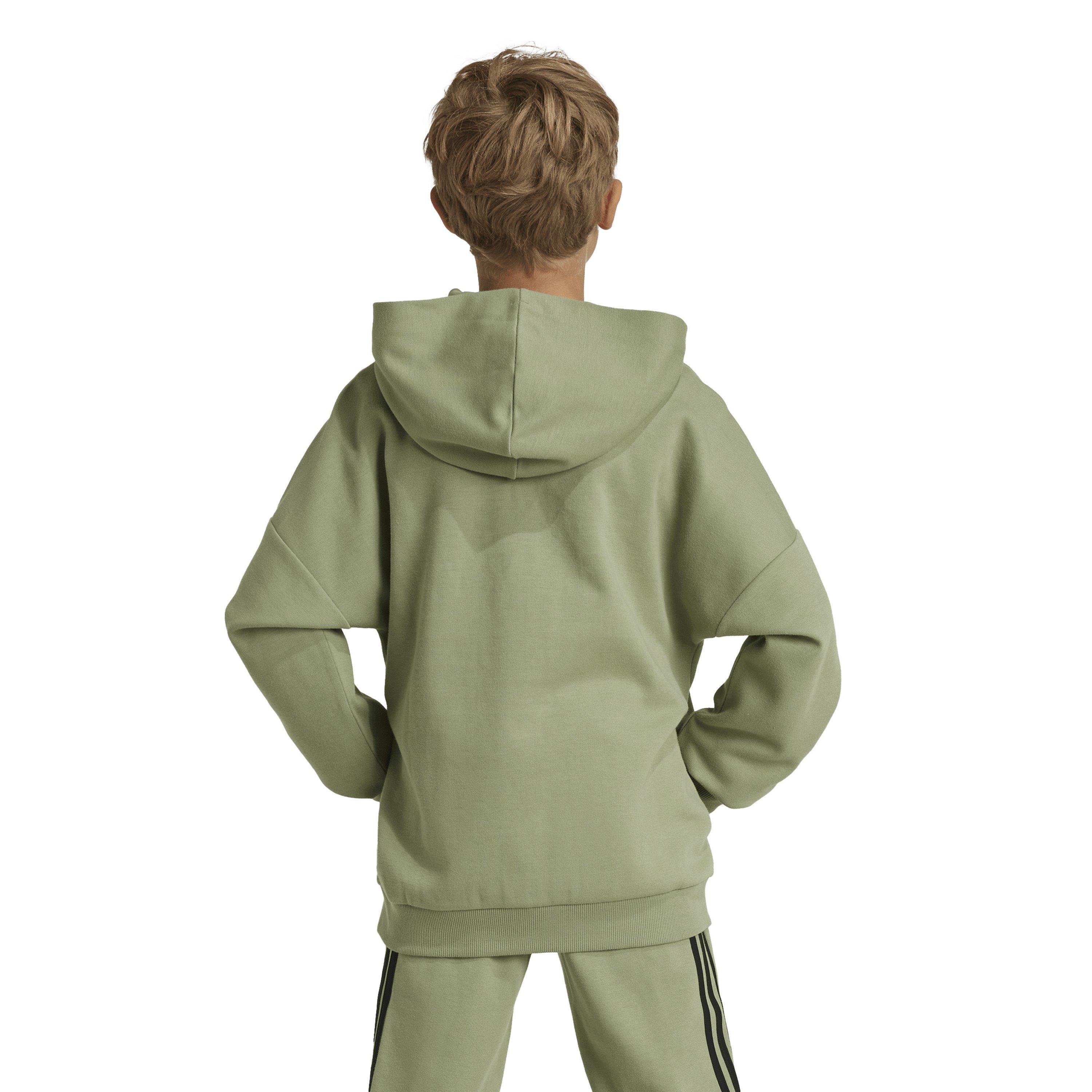Green/Black - adidas - Unisex Kids' Fi Logo Pull Over Hoodie - 5
