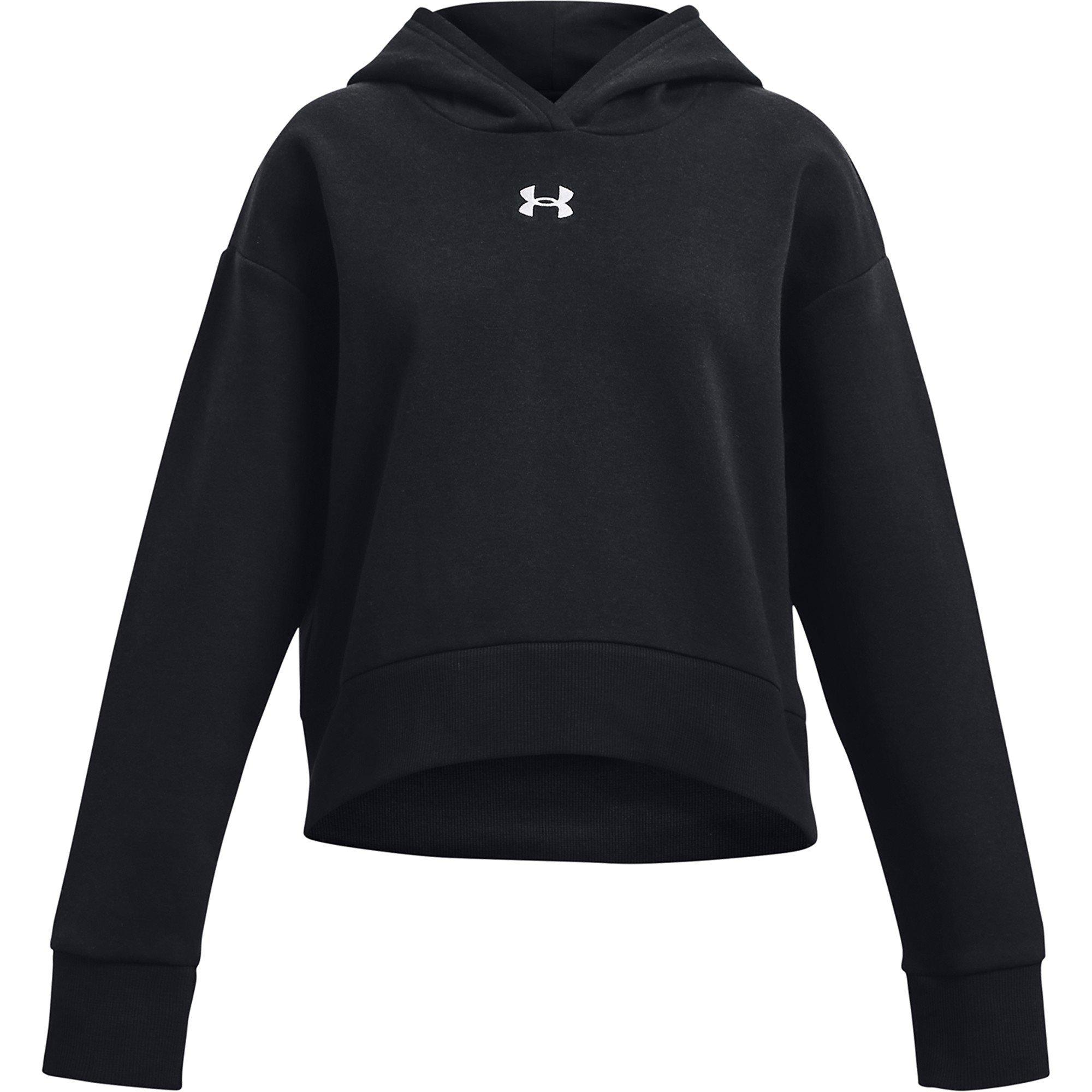 Black - Under Armour - Under Armour Ua Rival Fleece Crop Hoodie Hoody Girls - 1