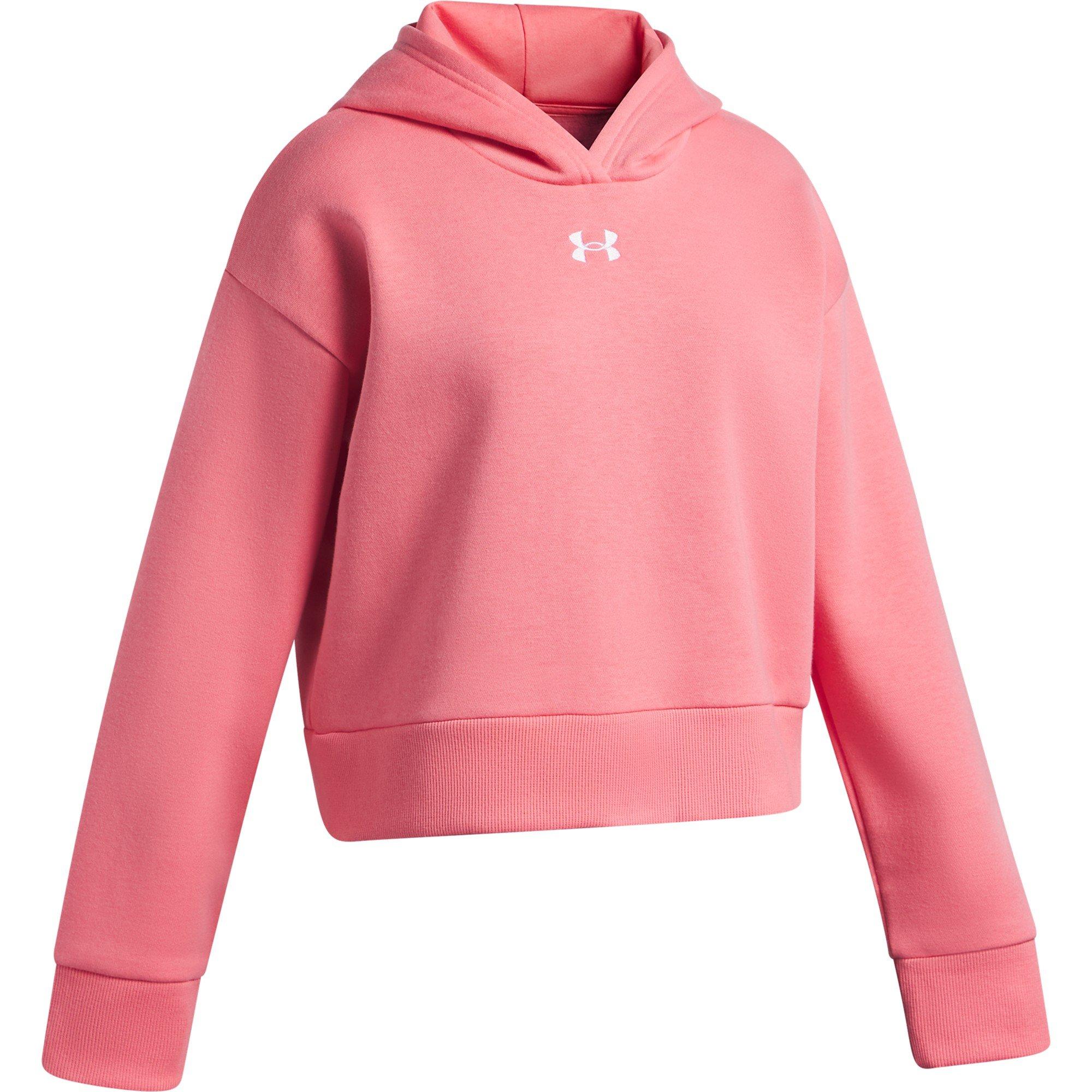 Pink - Under Armour - Under Armour Ua Rival Fleece Crop Hoodie Hoody Girls - 6