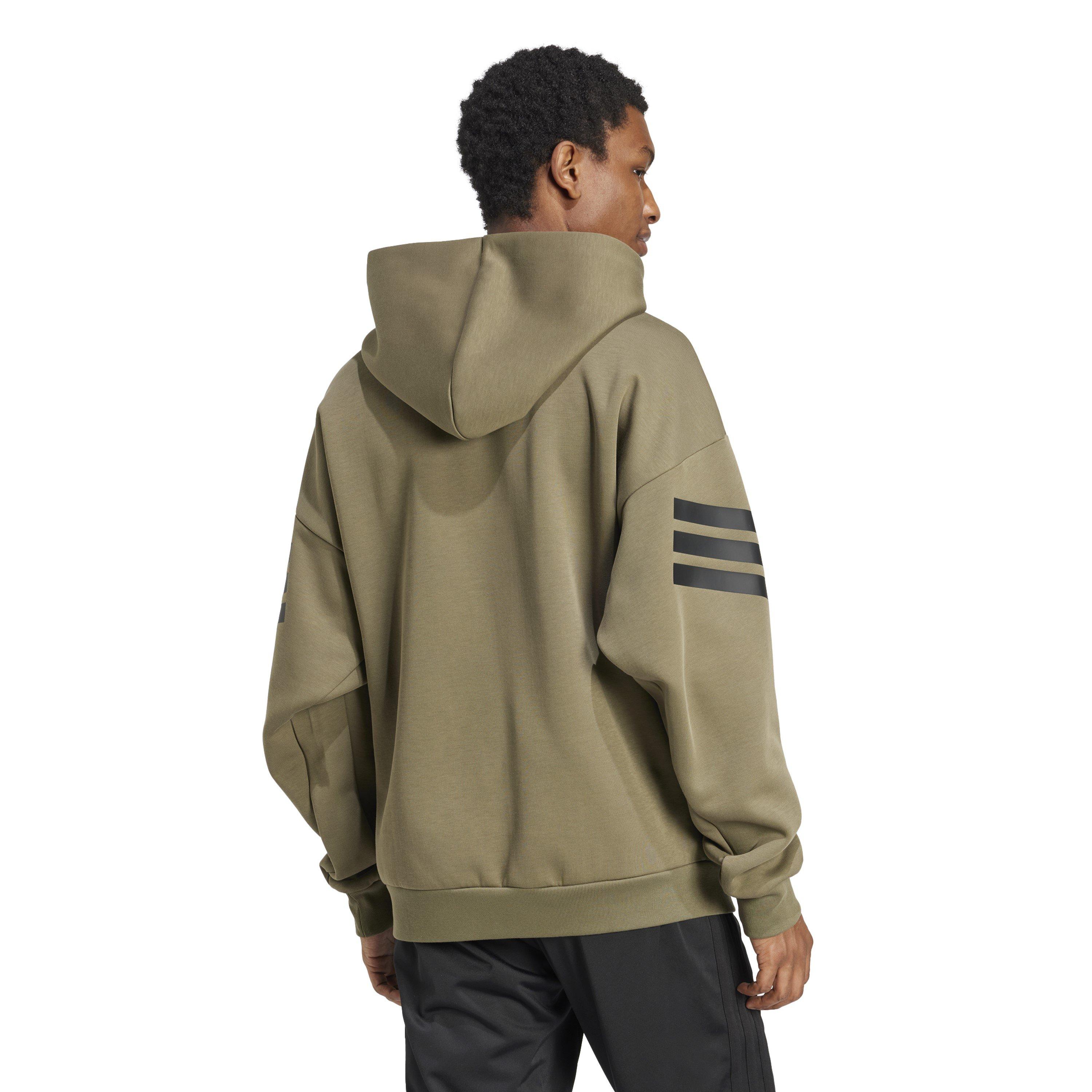 Olive Strata - adidas - Future Icons 3-Stripes Hoodie Mens - 3