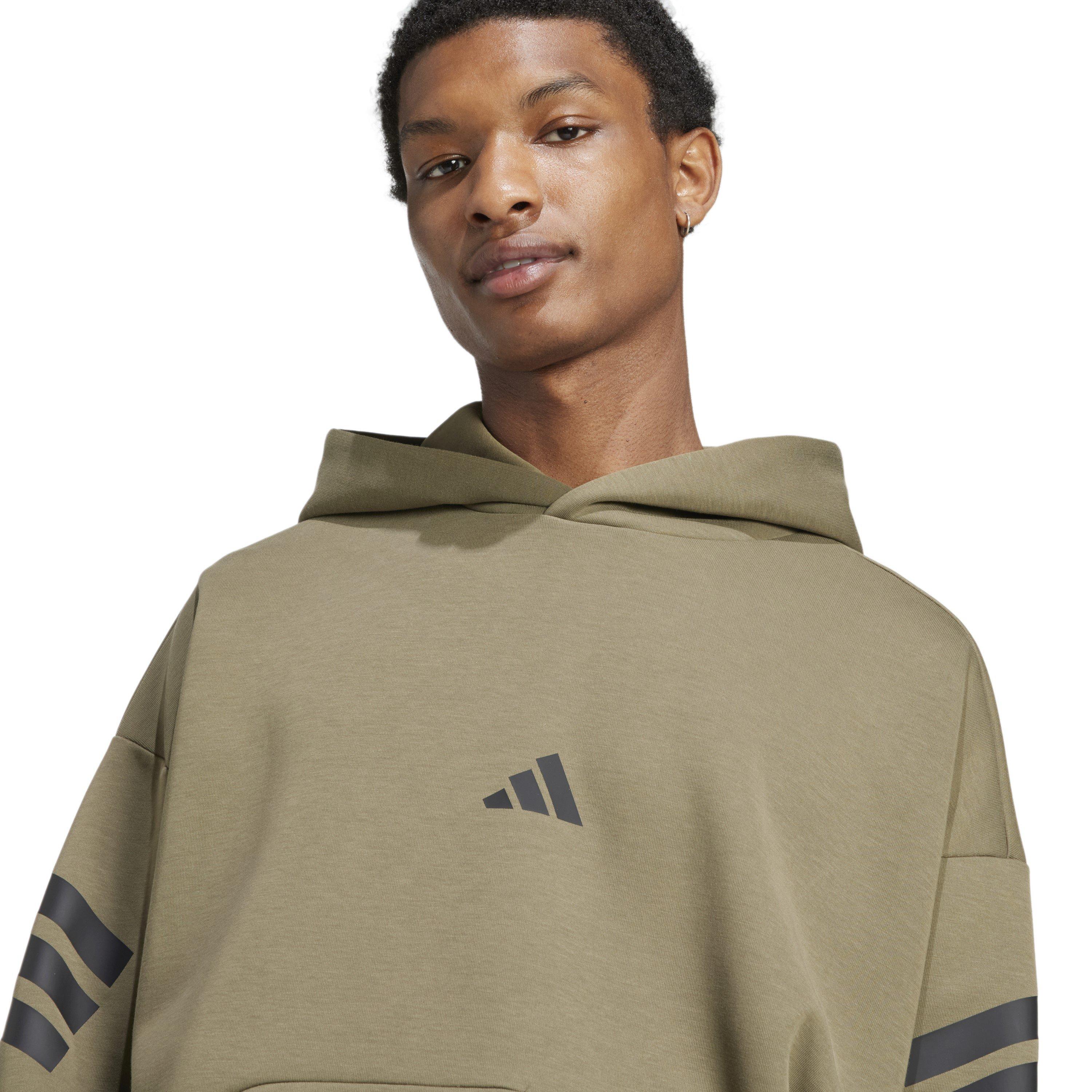 Olive Strata - adidas - Future Icons 3-Stripes Hoodie Mens - 4