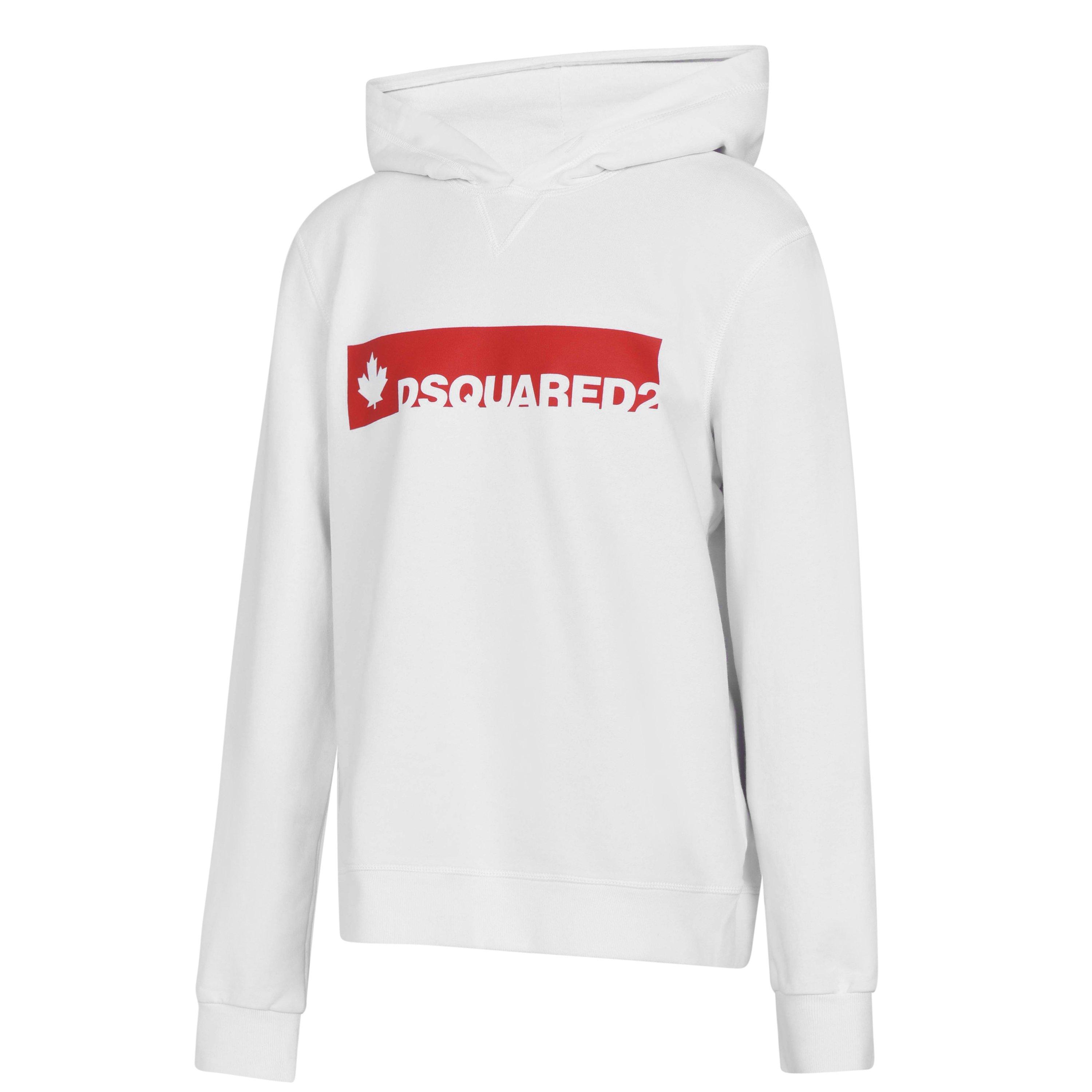 Wht/Red 100 SMU - DSquared2 - Childrens Maple Oth Hoodie - 3