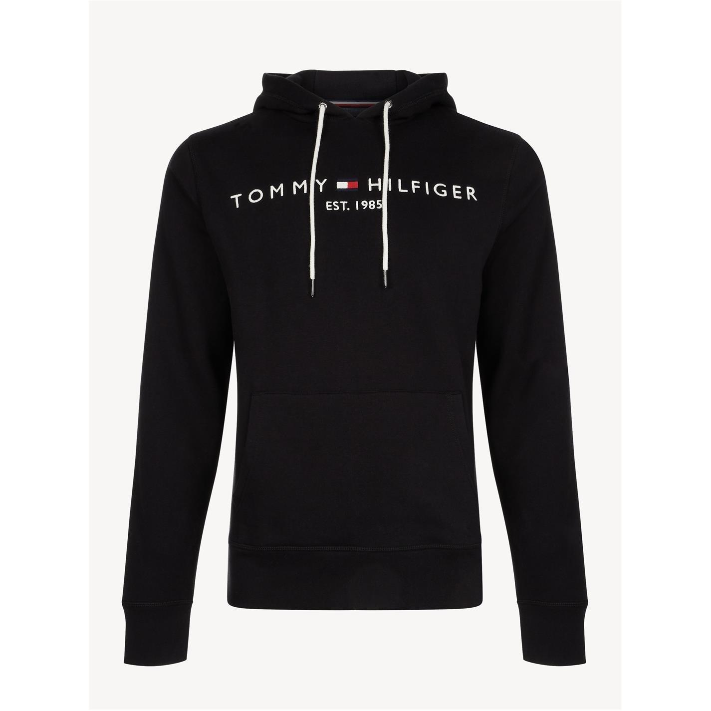 Tommy Hilfiger Logo Hoodie - Black BAS - Size 3XL