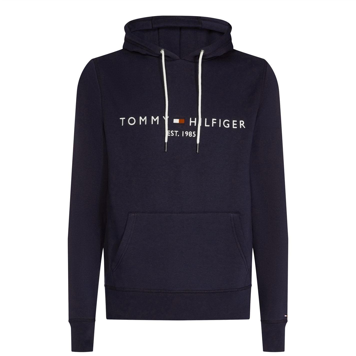 Tommy Hilfiger Men's Logo Hoodie - Sky Captain 403 - 3XL
