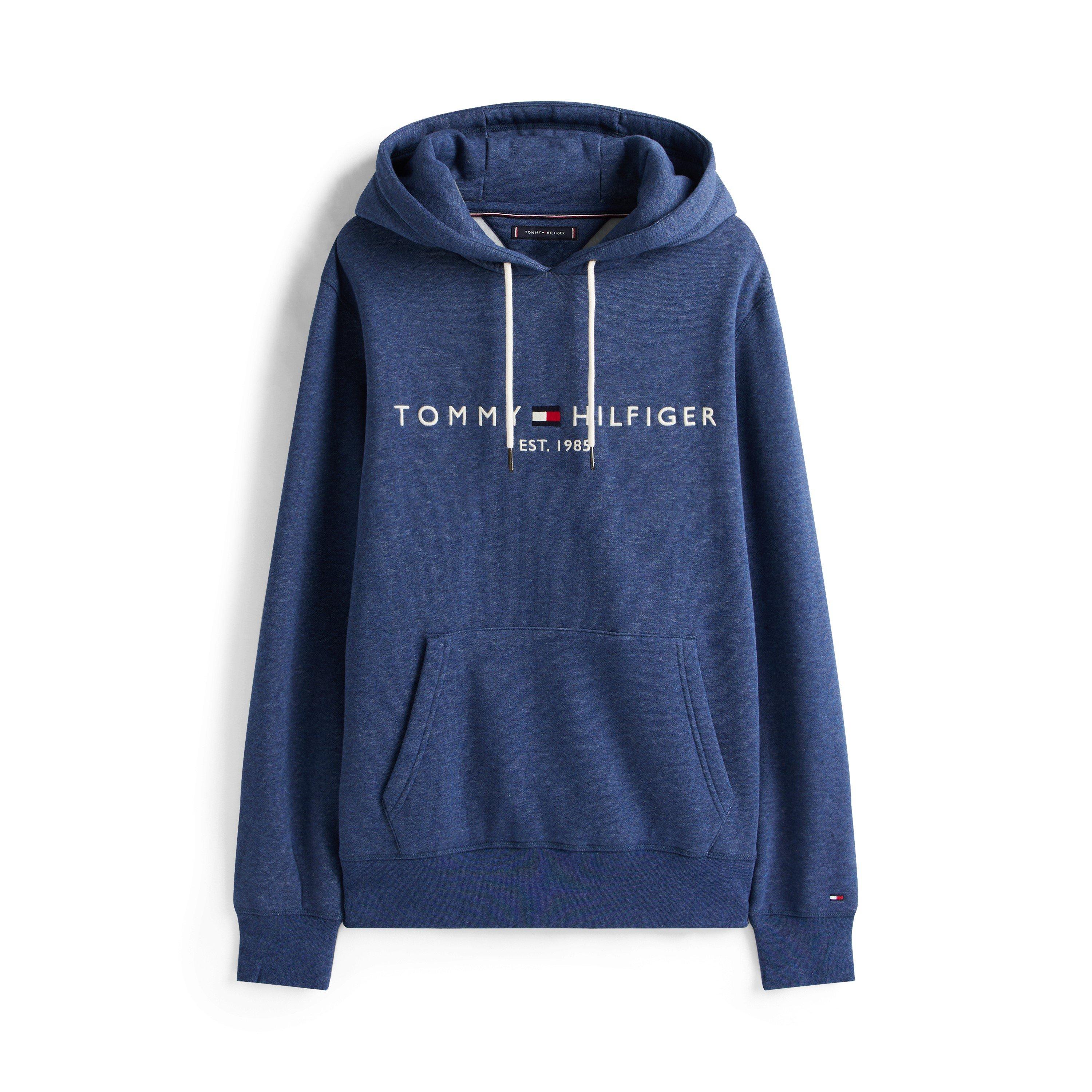 Tommy Hilfiger Logo Hoodie - Aegean Sea DVI - M