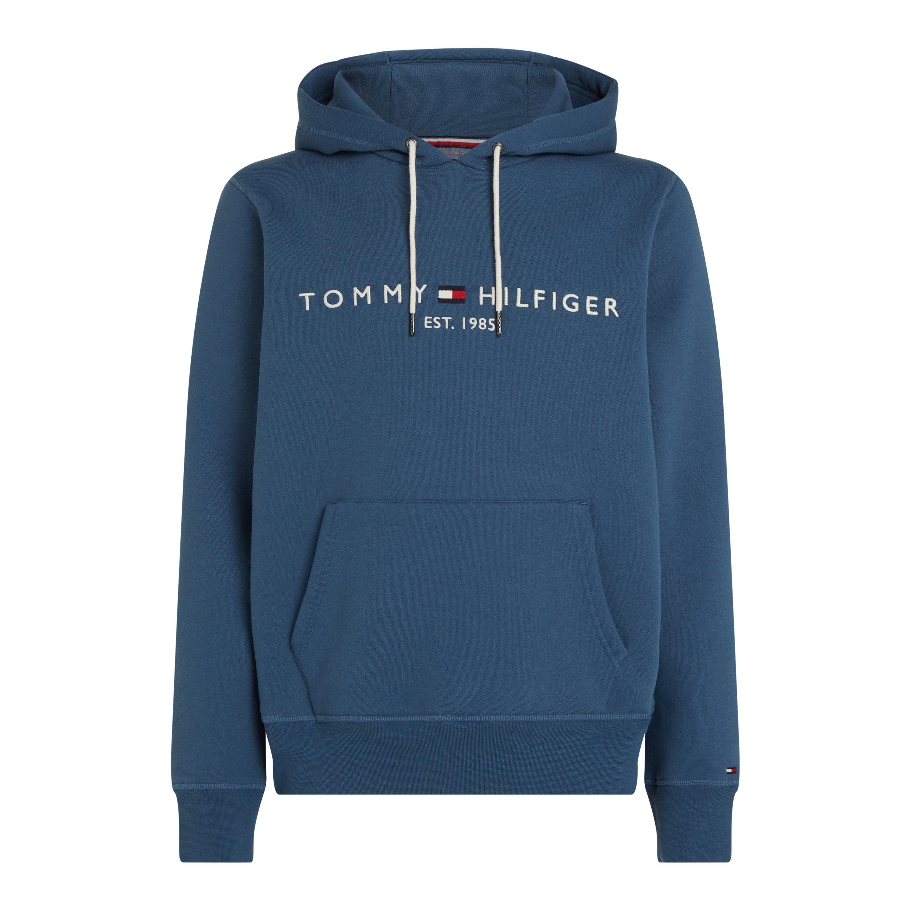 Tommy Hilfiger Men's Logo Hoodie - Aegean Sea - S