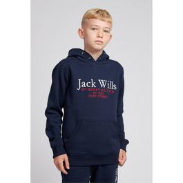 Jack Wills Kids Batsford Script Logo Hoodie