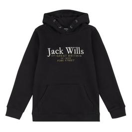 Jack Wills Kids Batsford Script Logo Hoodie