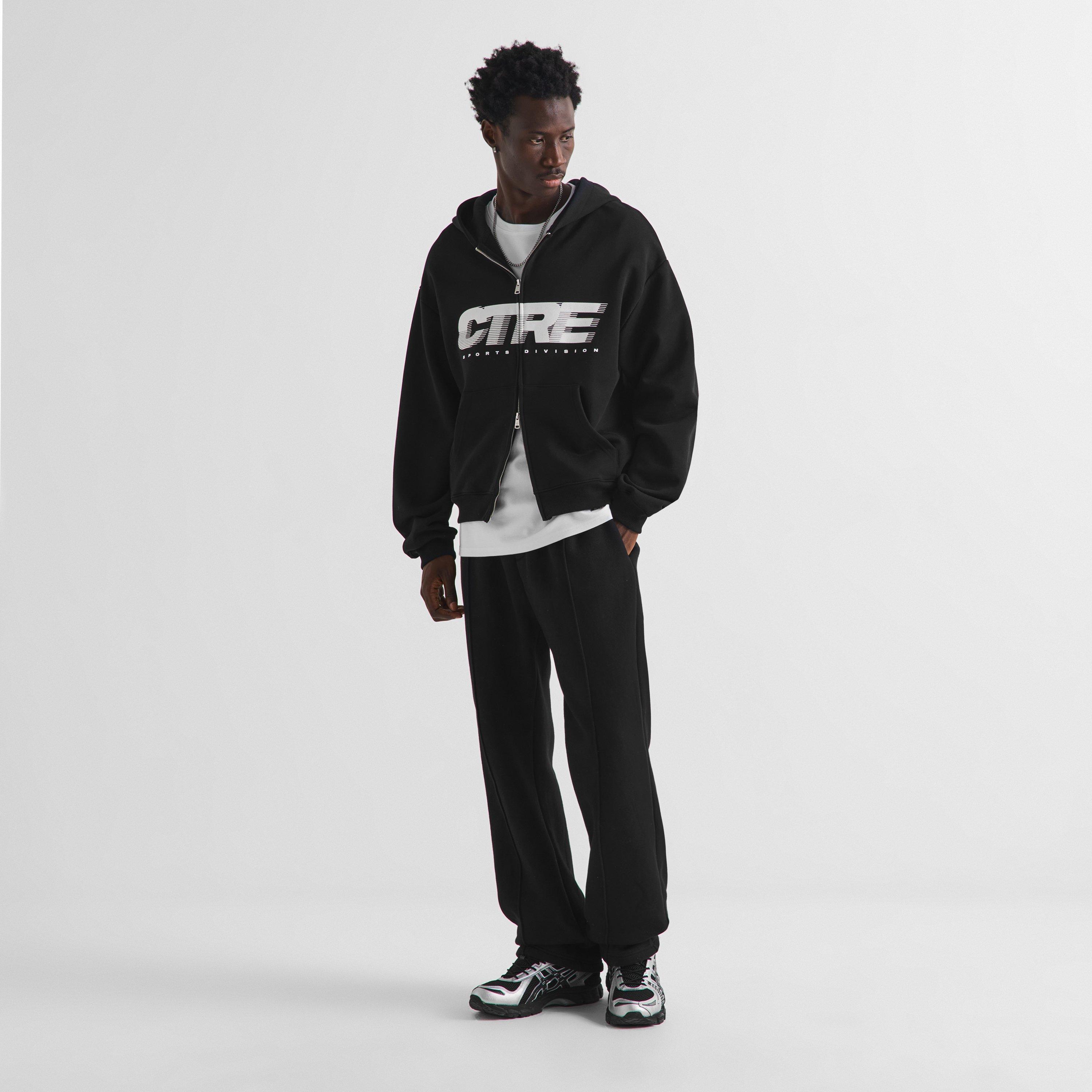 Black - The Couture Club - Men's CTRE Zip-Through Cotton Relaxed-Fit Hoodie - 6