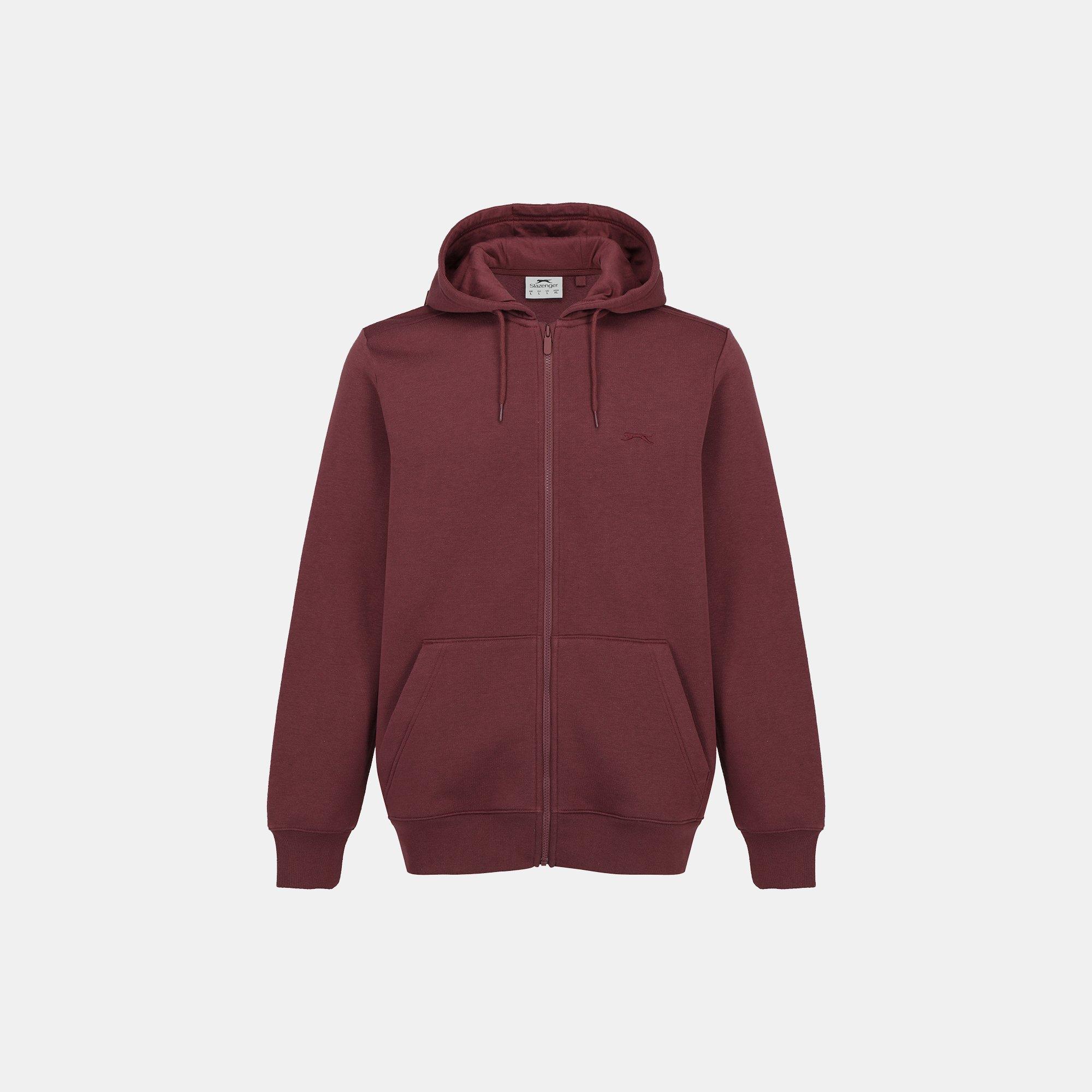 Slazenger Men's Full Zip Hoodie - Burgundy - 2XL