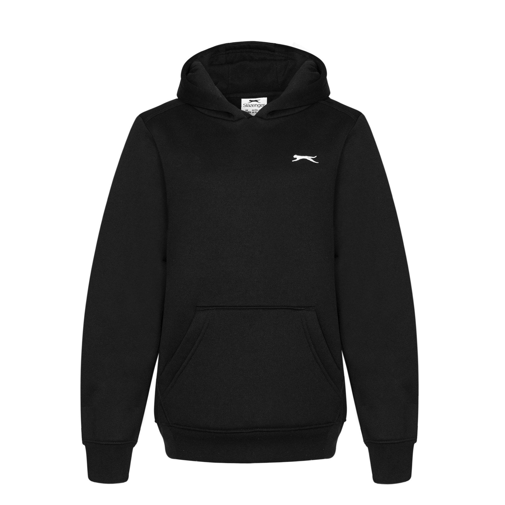 Black - Slazenger - Fleece Hoodie Junior - 1