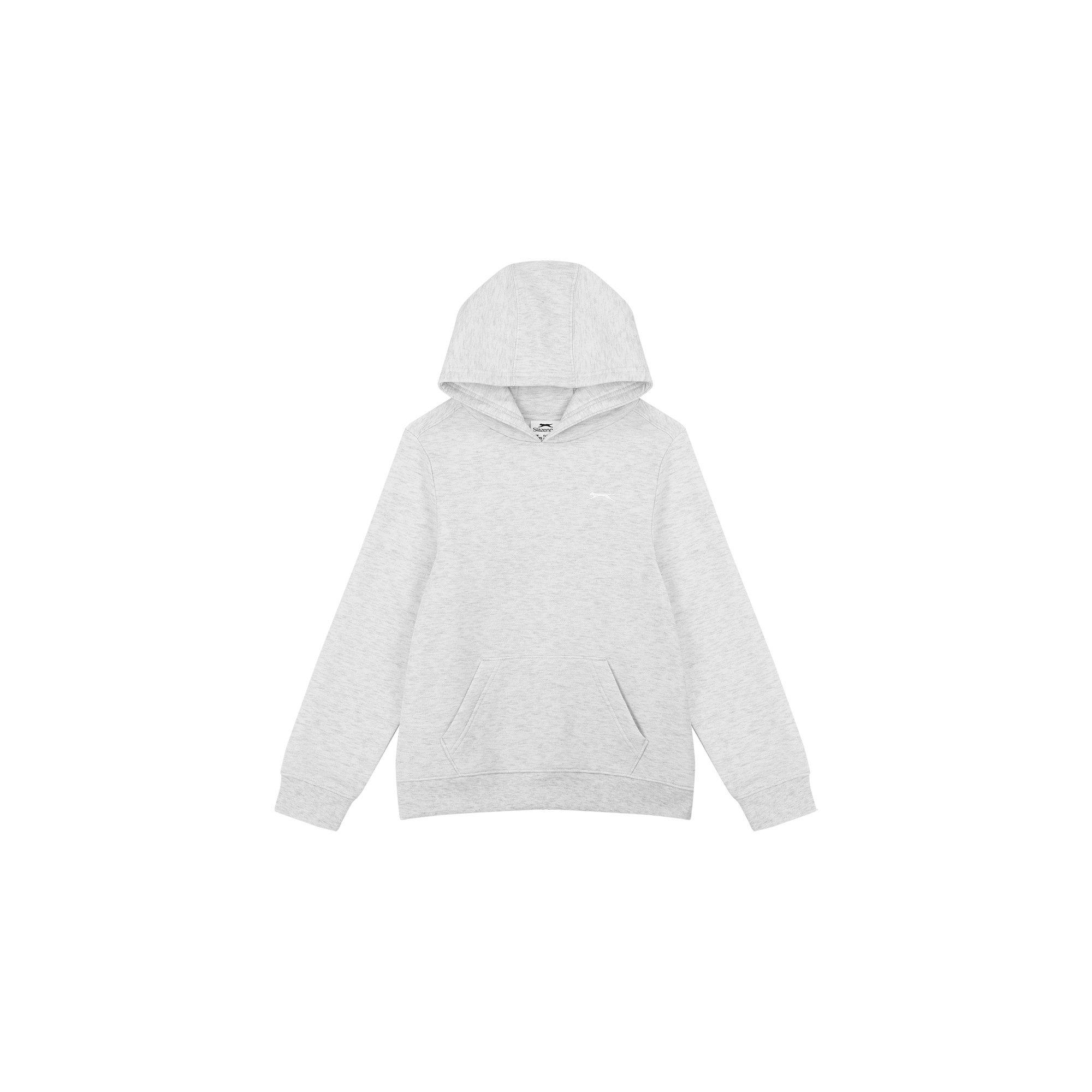 Slazenger Boys Fleece Hoodie Junior - Ice Grey Marl - 13 Years