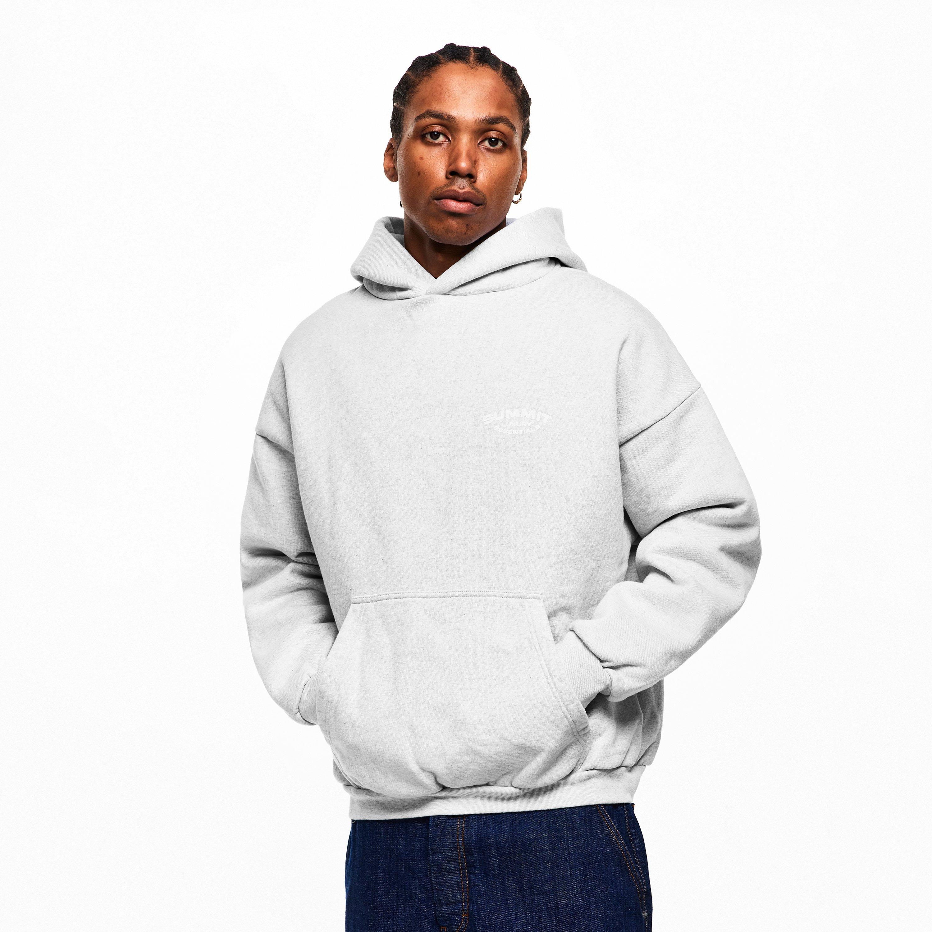 Grey Marl - Summit - Men's Lux Overhead Hoodie - 3