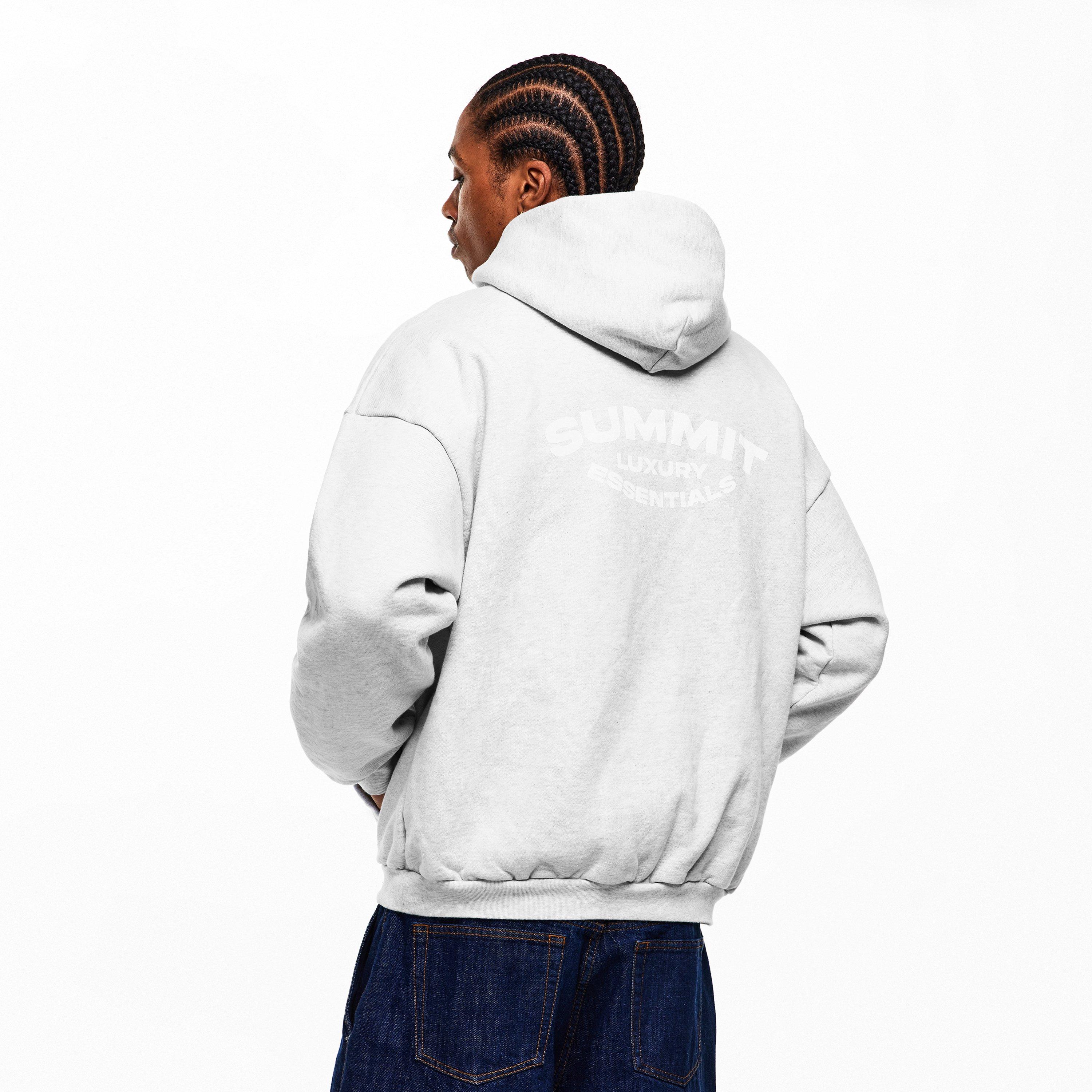 Grey Marl - Summit - Men's Lux Overhead Hoodie - 4