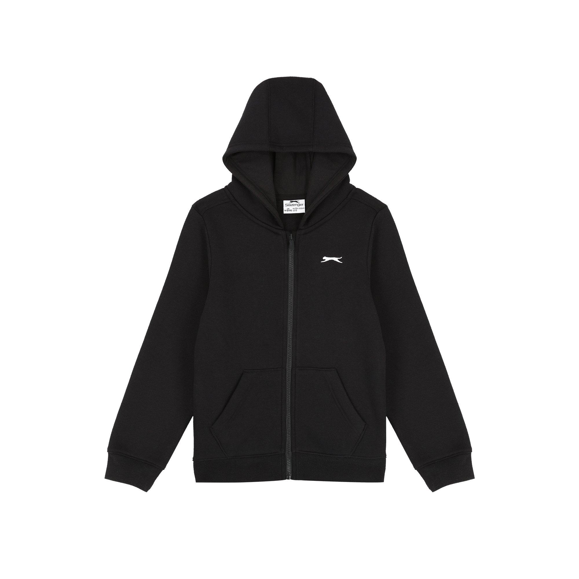 Black - Slazenger - Full Zip Hoodie Junior - 1