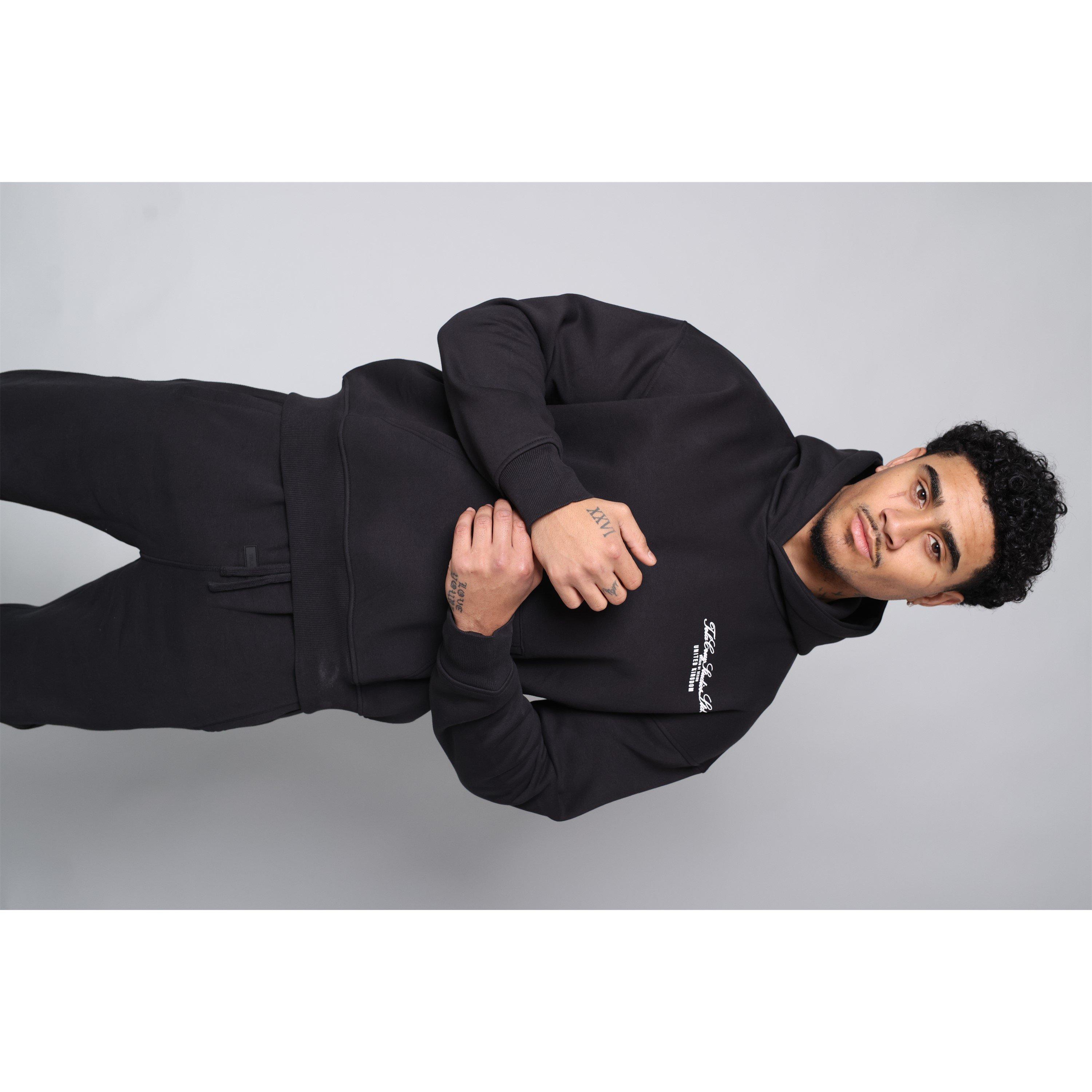 Negro - Tela Cruz - Men's Studio Overhead Hoodie - 1