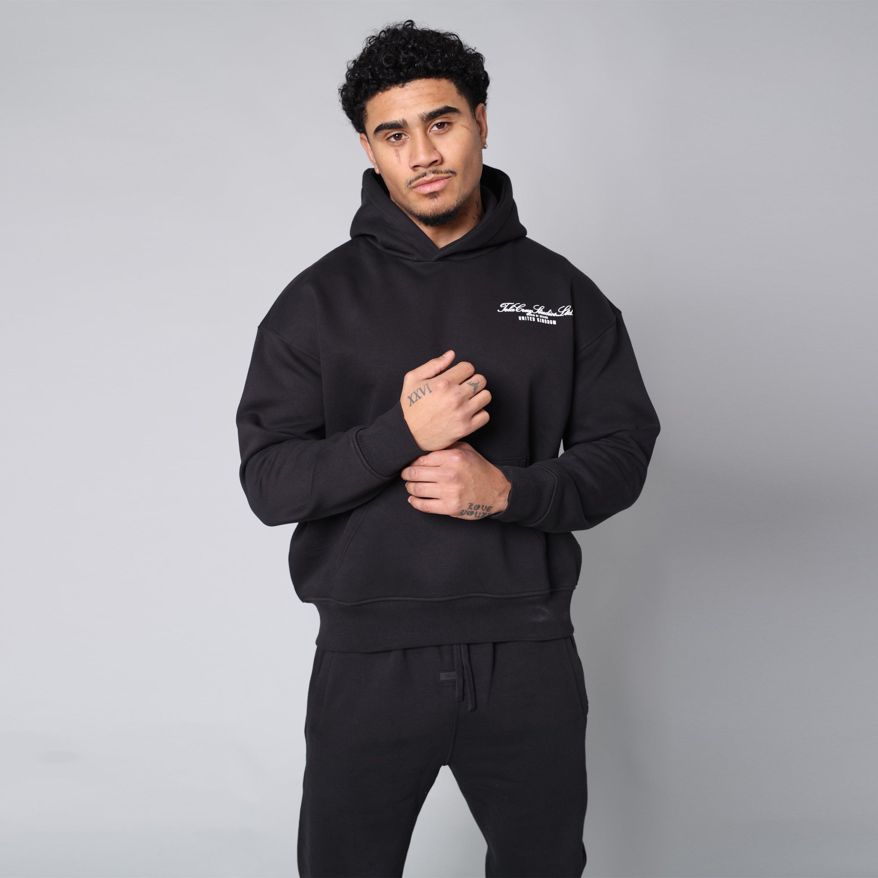 Black - Tela Cruz - Men's Studio Overhead Hoodie - 1