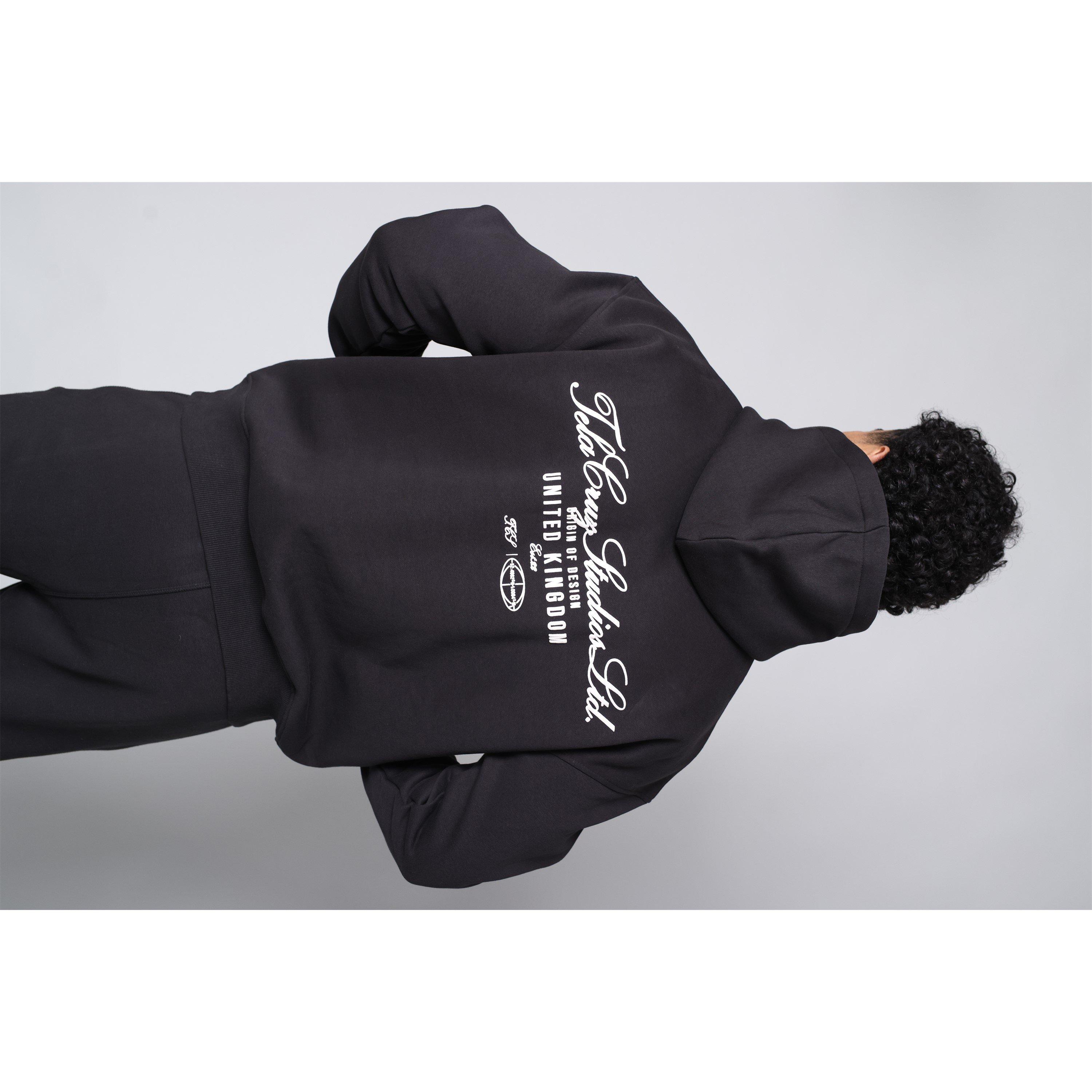Negro - Tela Cruz - Men's Studio Overhead Hoodie - 7