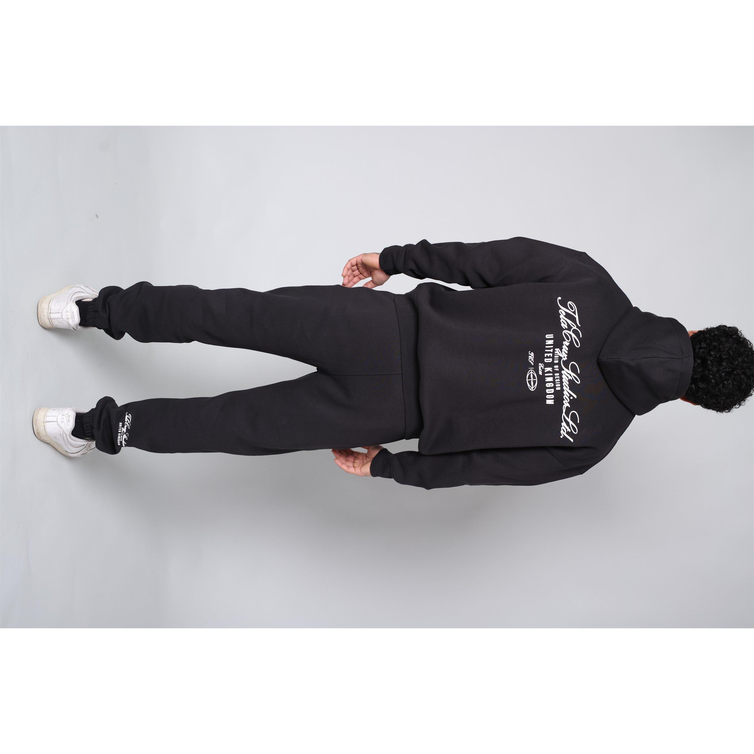 Negro - Tela Cruz - Men's Studio Overhead Hoodie - 3