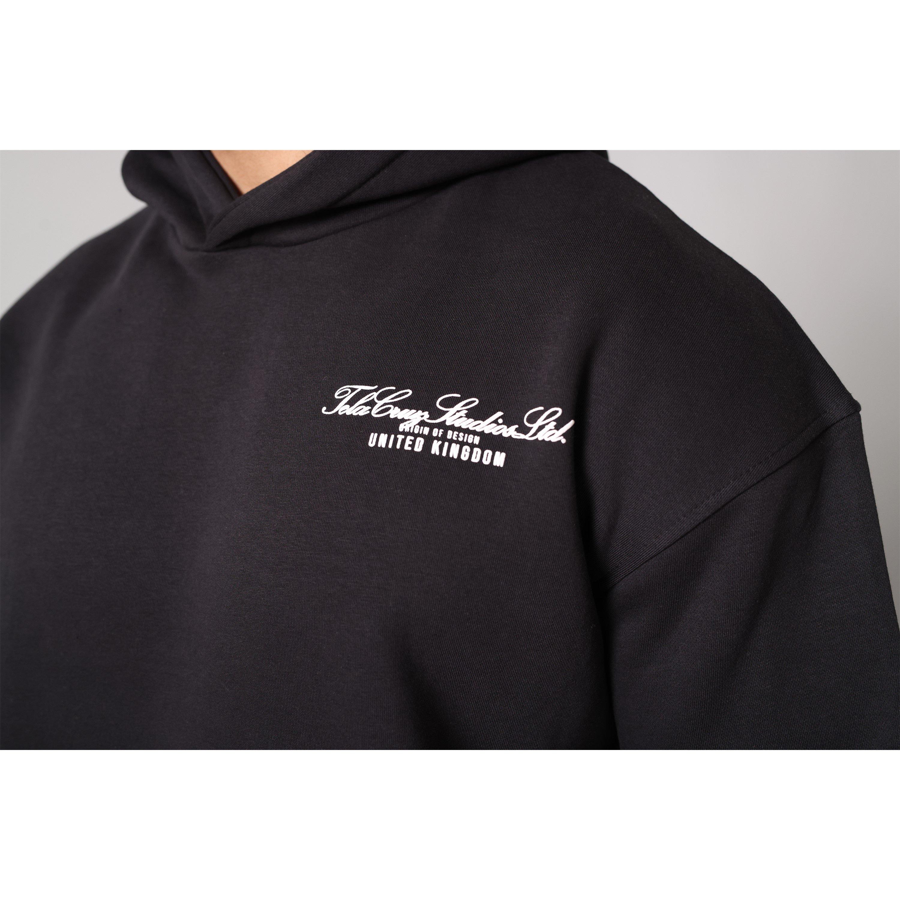 Negro - Tela Cruz - Men's Studio Overhead Hoodie - 4