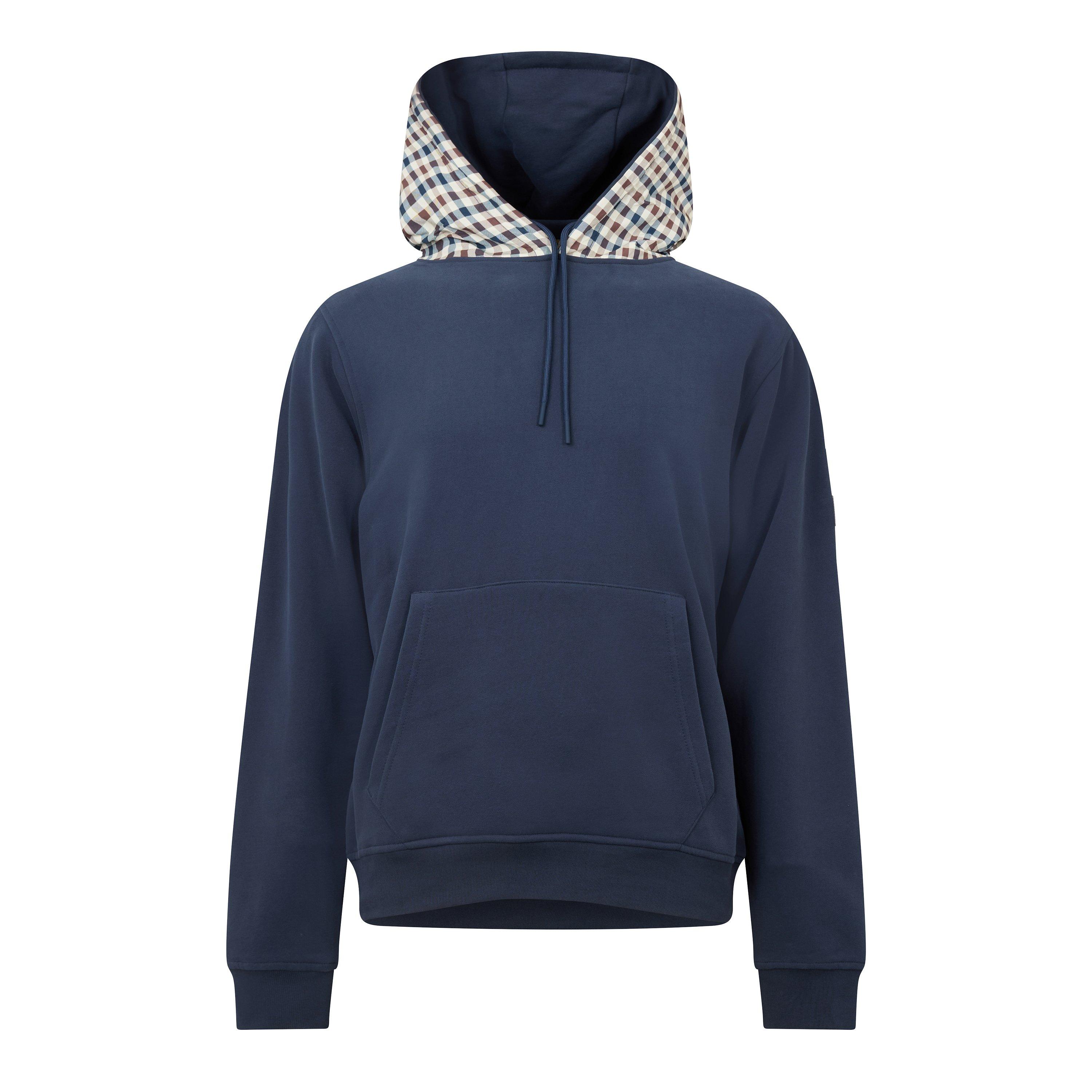 Navy 11 - Aquascutum - AquAct Check Hoodie Sn64 - 1