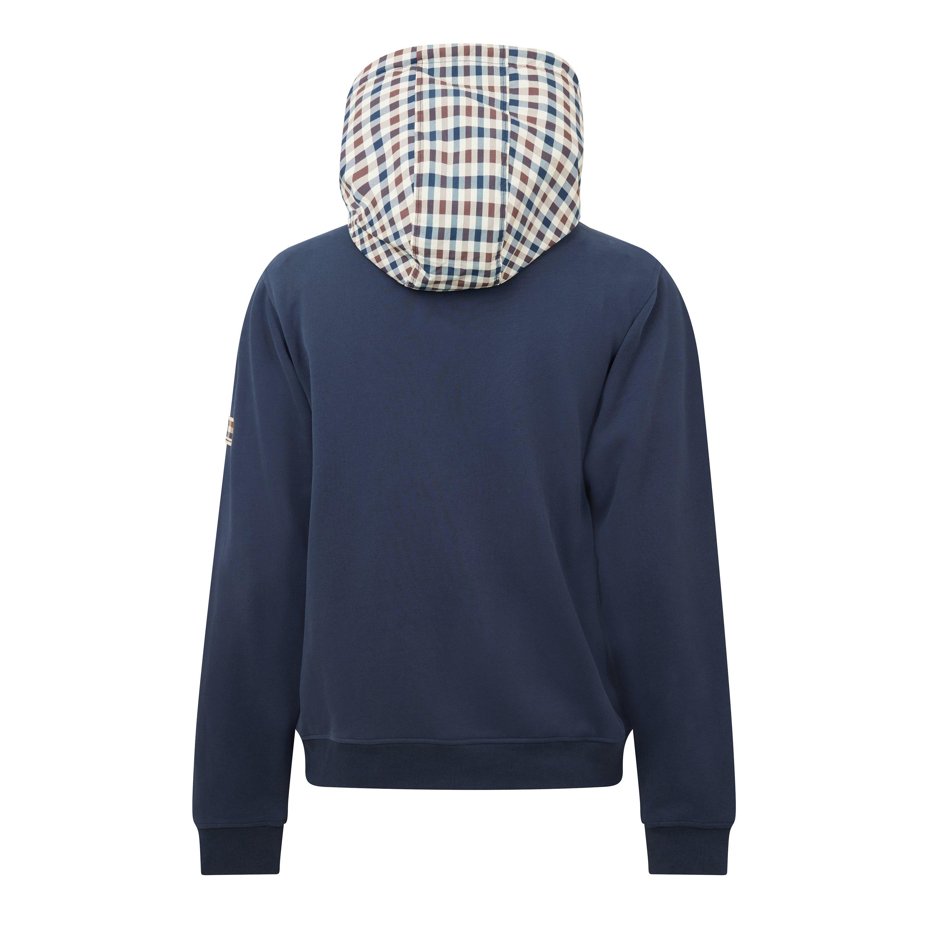 Navy 11 - Aquascutum - AquAct Check Hoodie Sn64 - 2