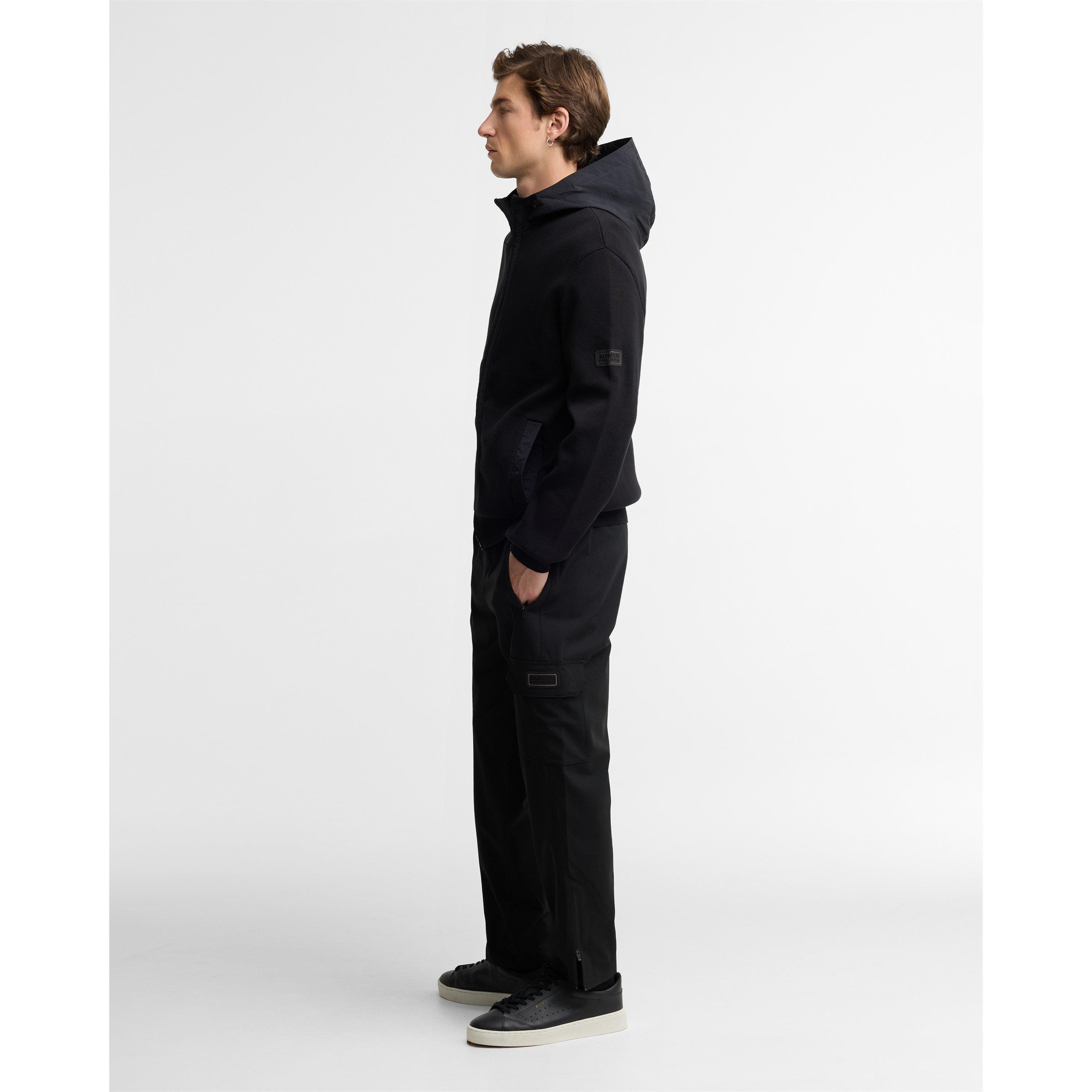 Black - Barbour International - Men's Inline Knit Cotton Zip Hoodie - 7