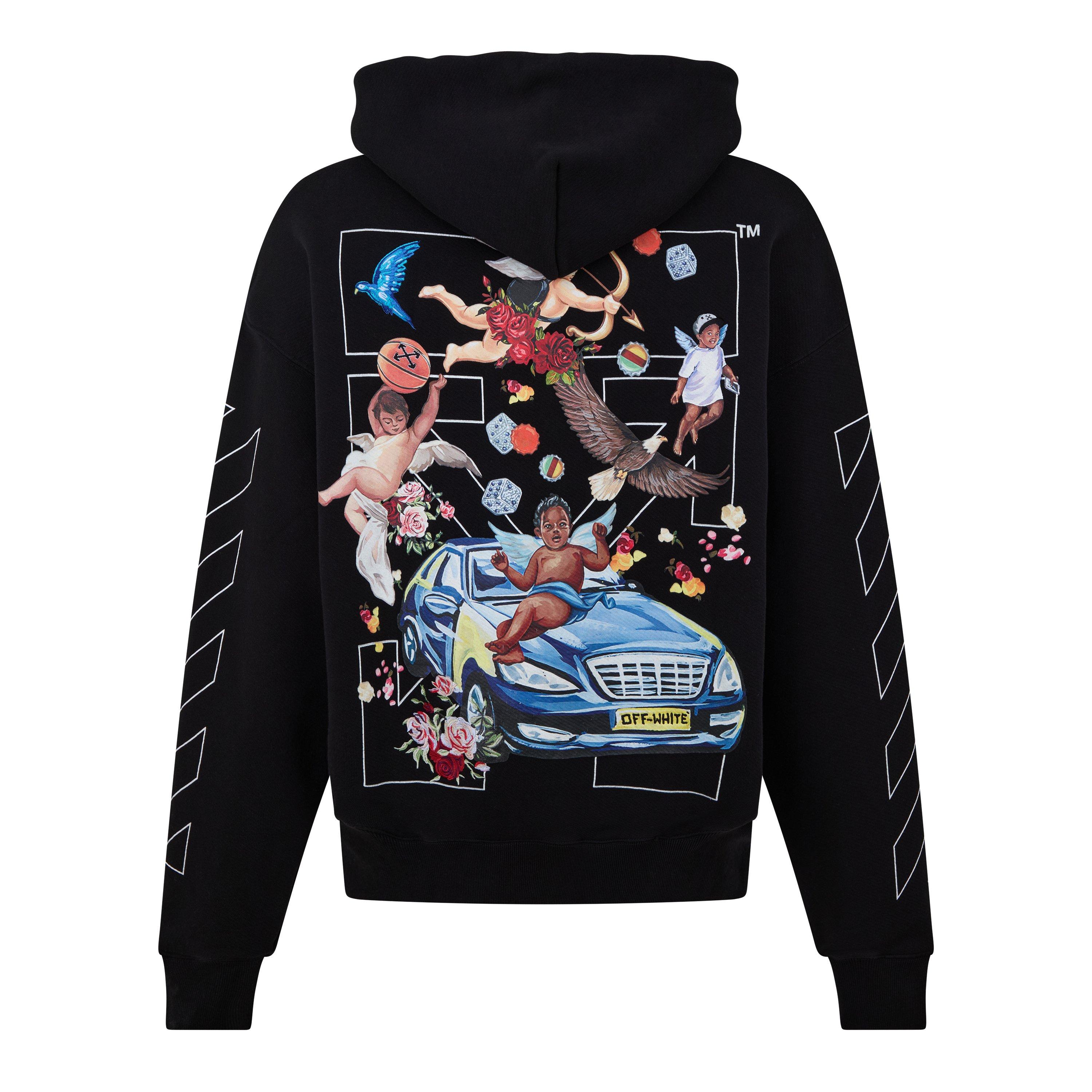 Black - Off White - Men's Fresco Hoodie - 2