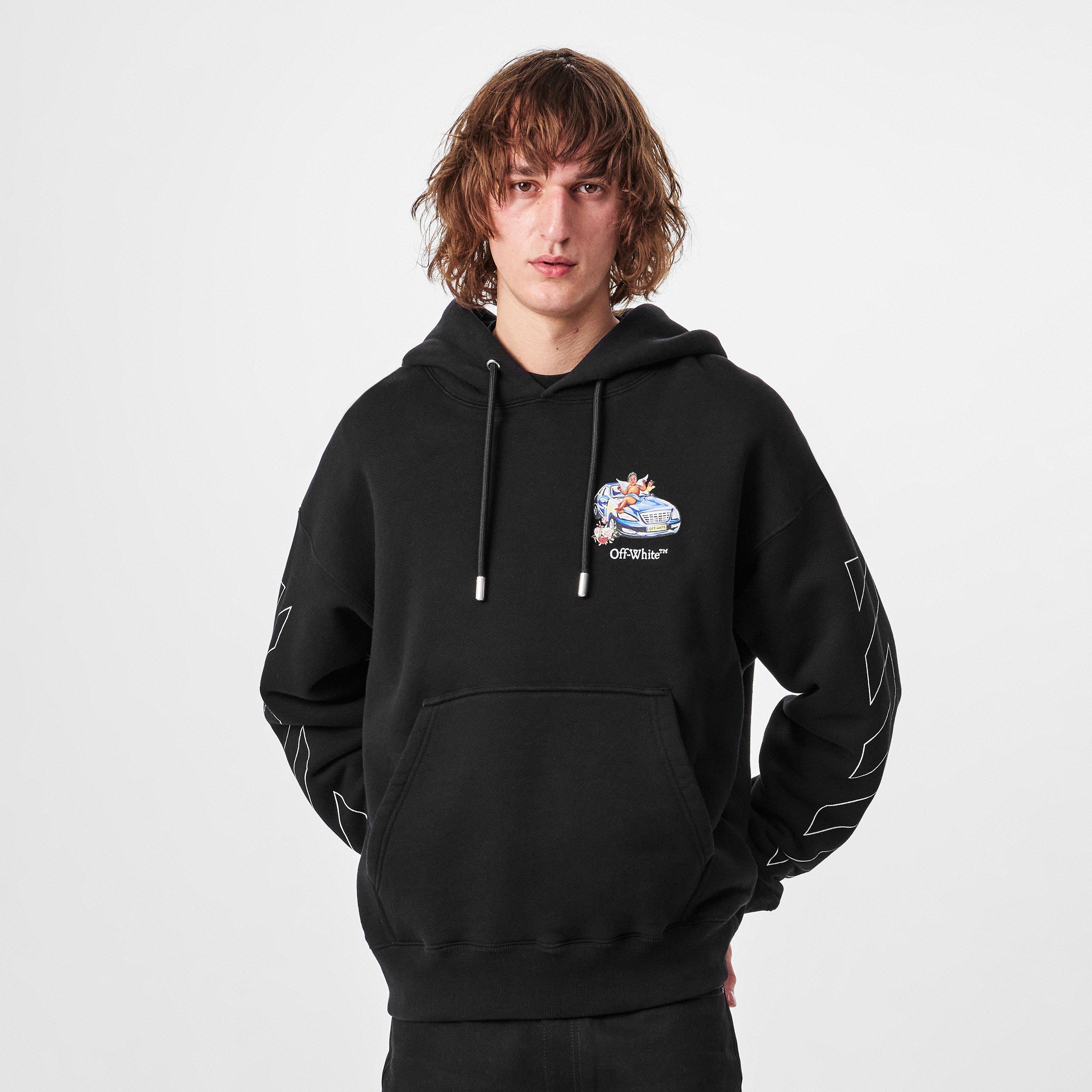 Black - Off White - Men's Fresco Hoodie - 3