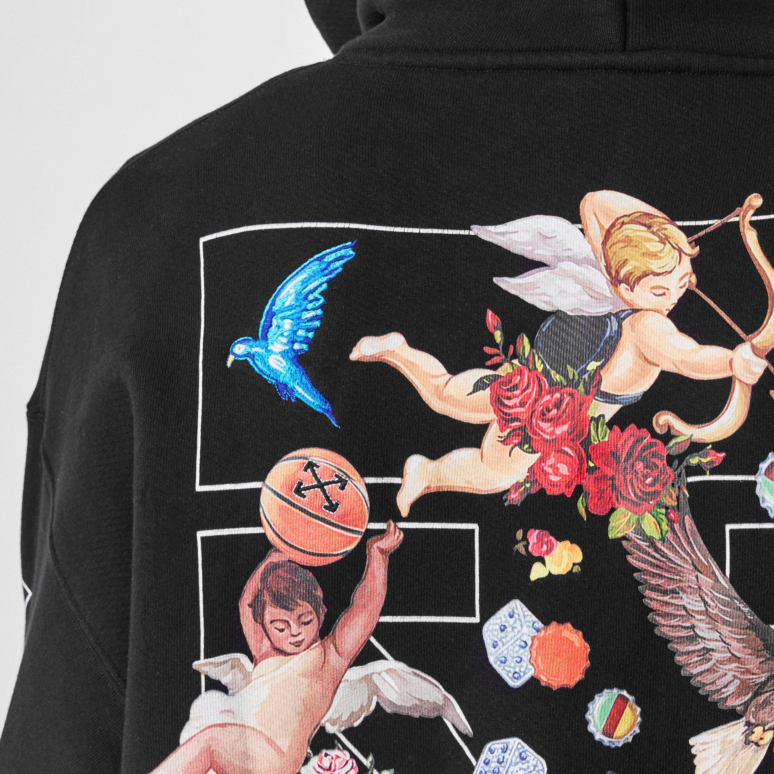 Black - Off White - Men's Fresco Hoodie - 5